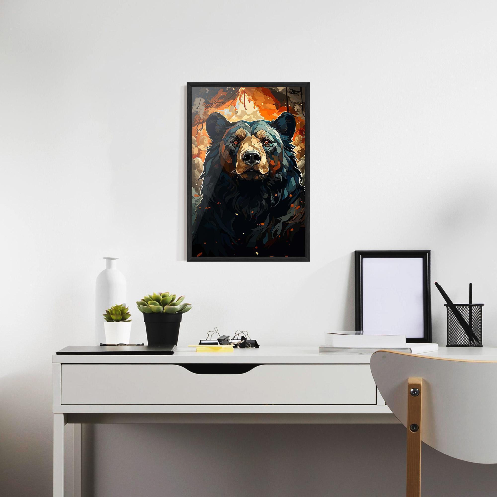 Gerahmte Poster Pretty Bear Art mockup 7