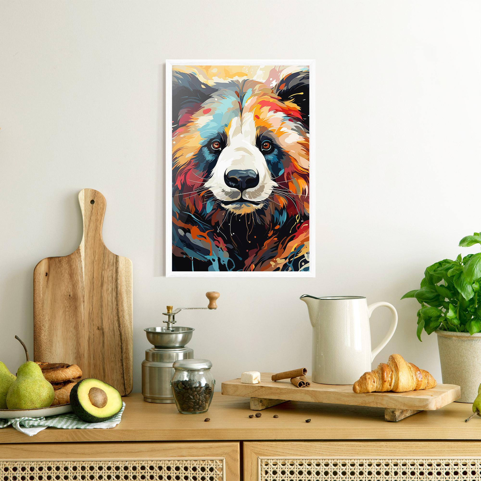 Gerahmte Poster Cream Color Bear mockup 8
