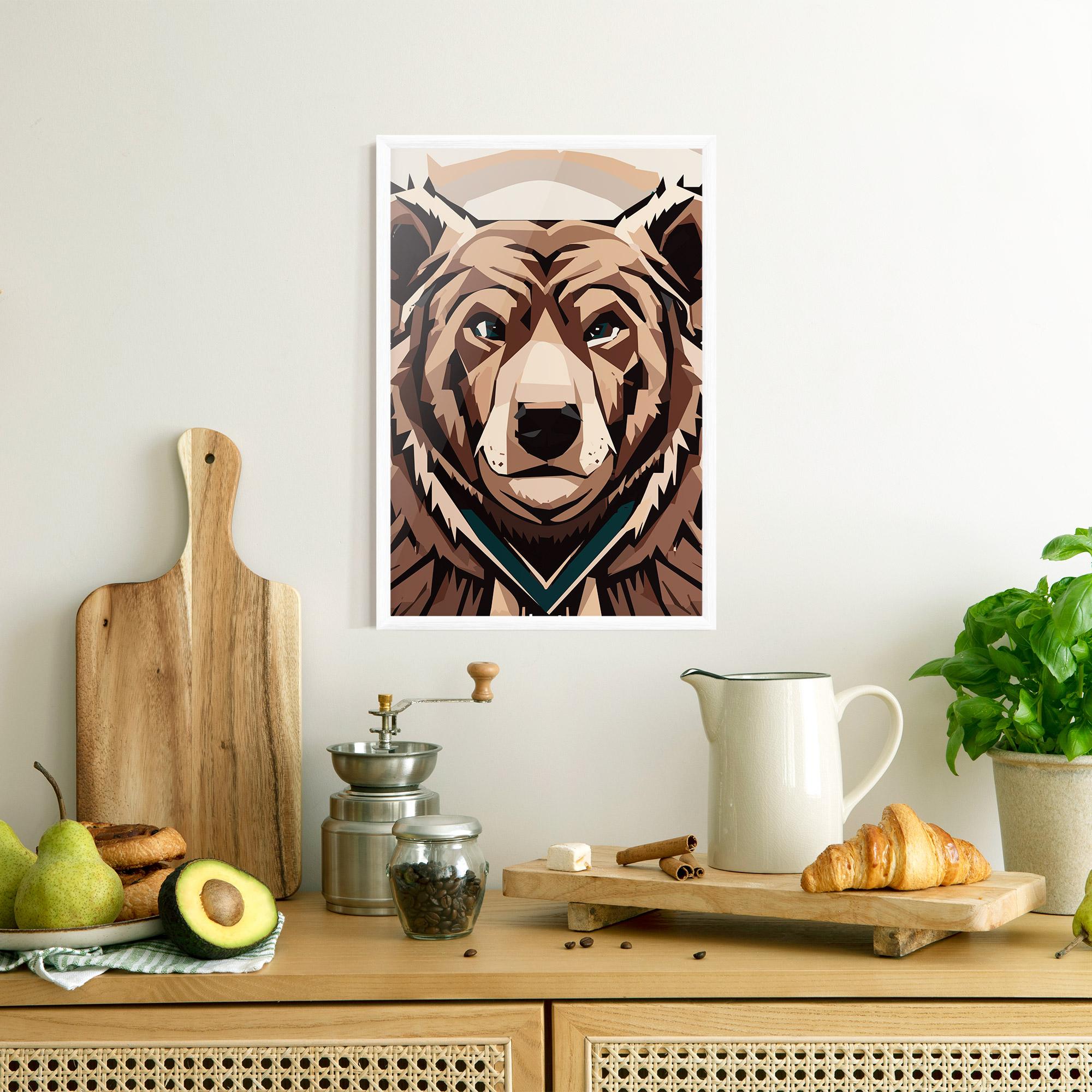 Gerahmte Poster Grizzly Art mockup 8
