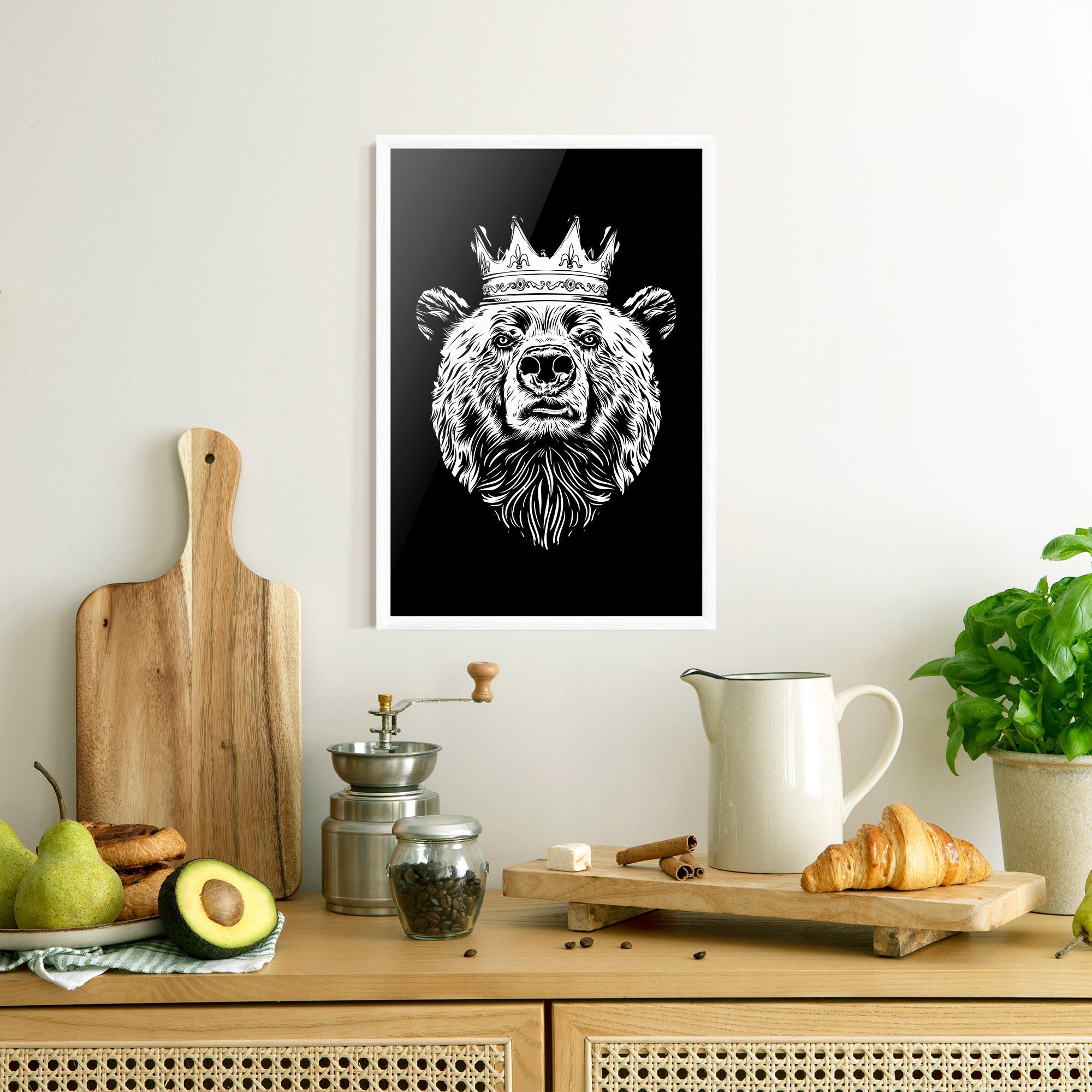 Gerahmte Poster King Bear mockup 8