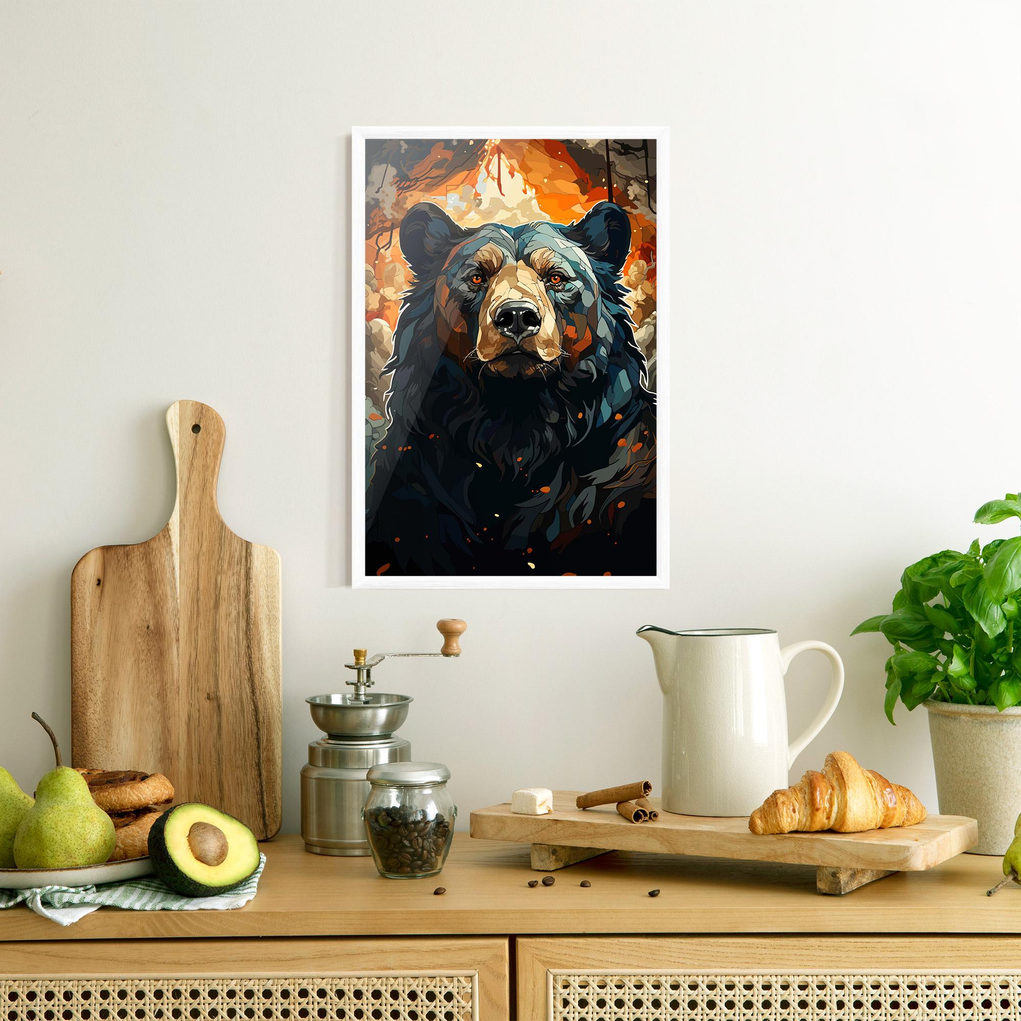 Gerahmte Poster Pretty Bear Art mockup 8