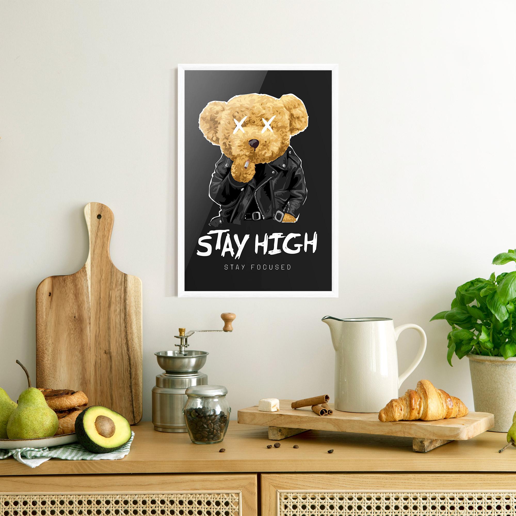 Gerahmte Poster Stay High mockup 8