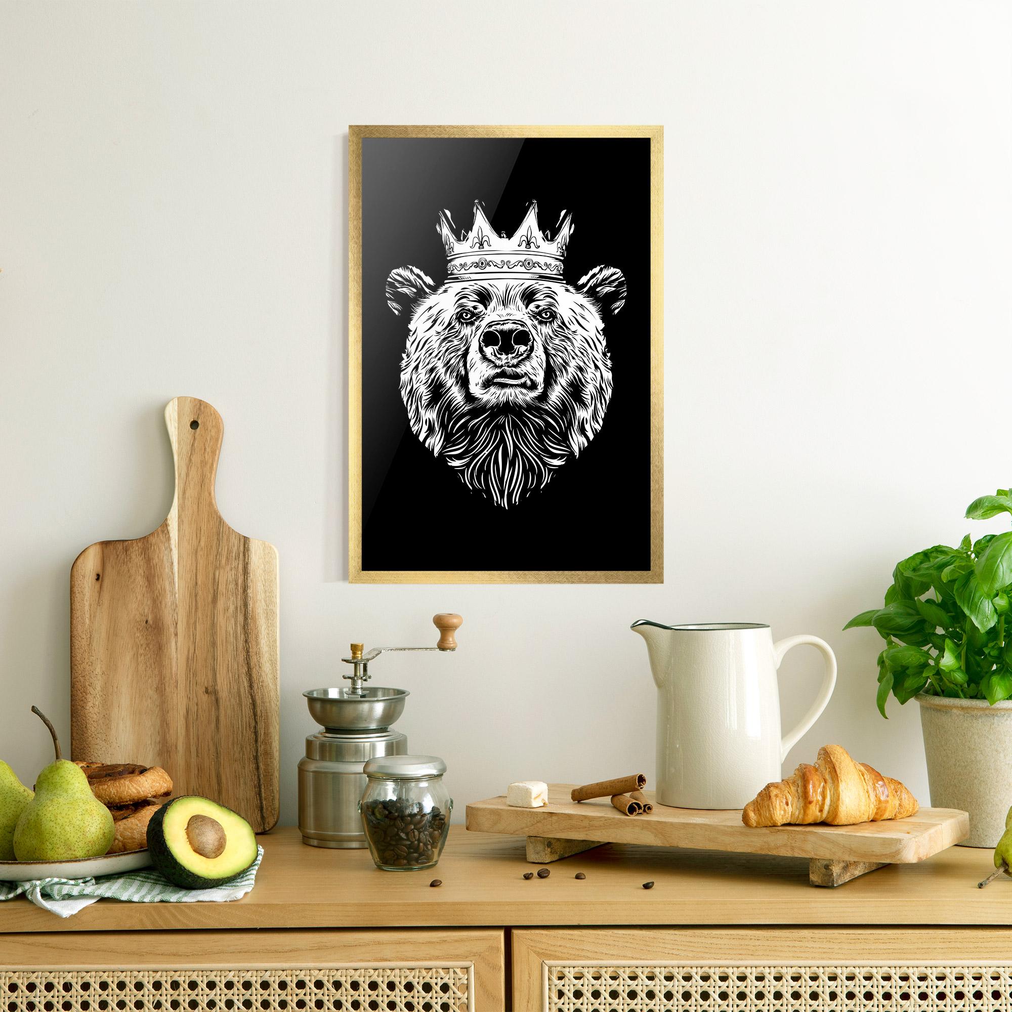 Gerahmte Poster King Bear mockup 8