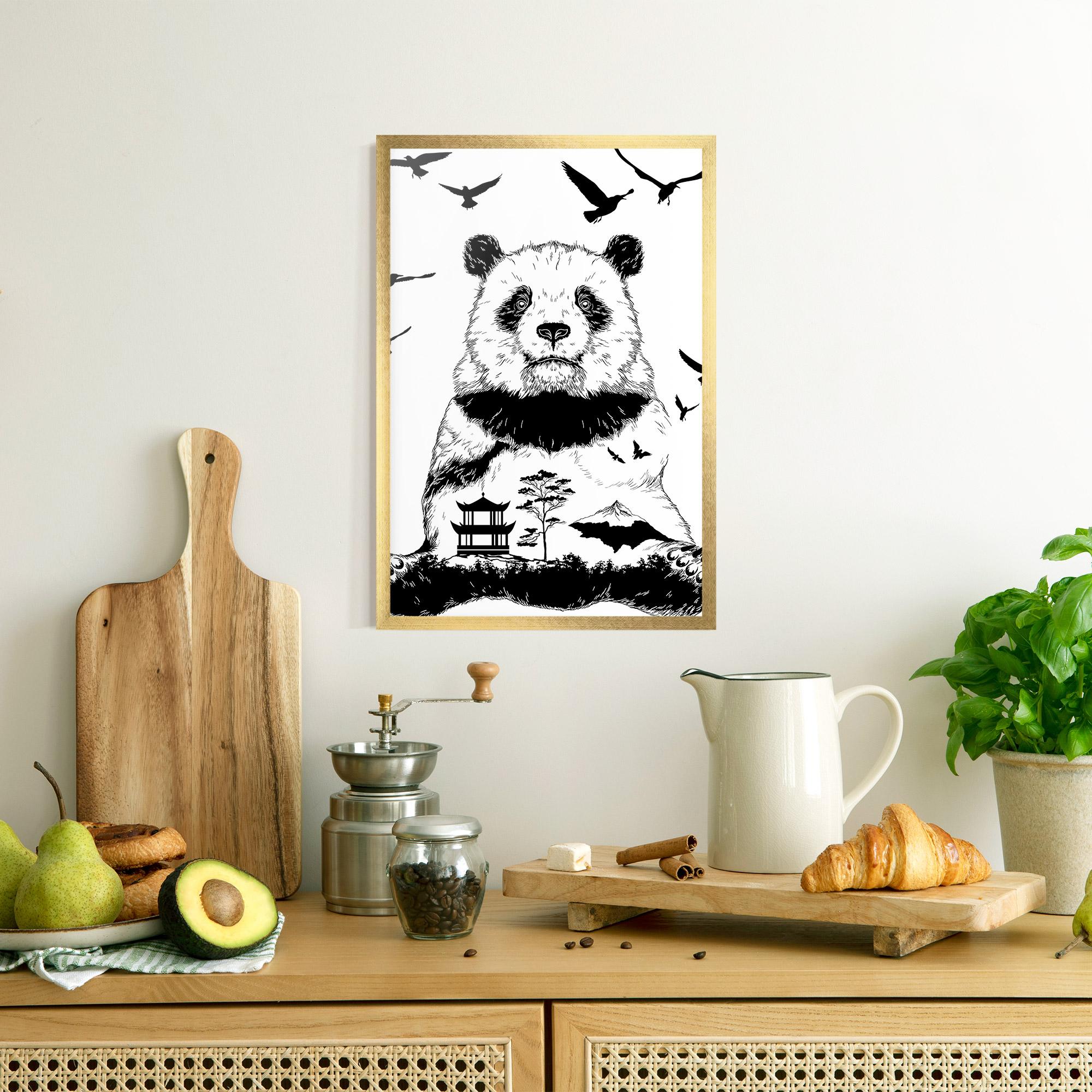 Gerahmte Poster Panda Bear mockup 8