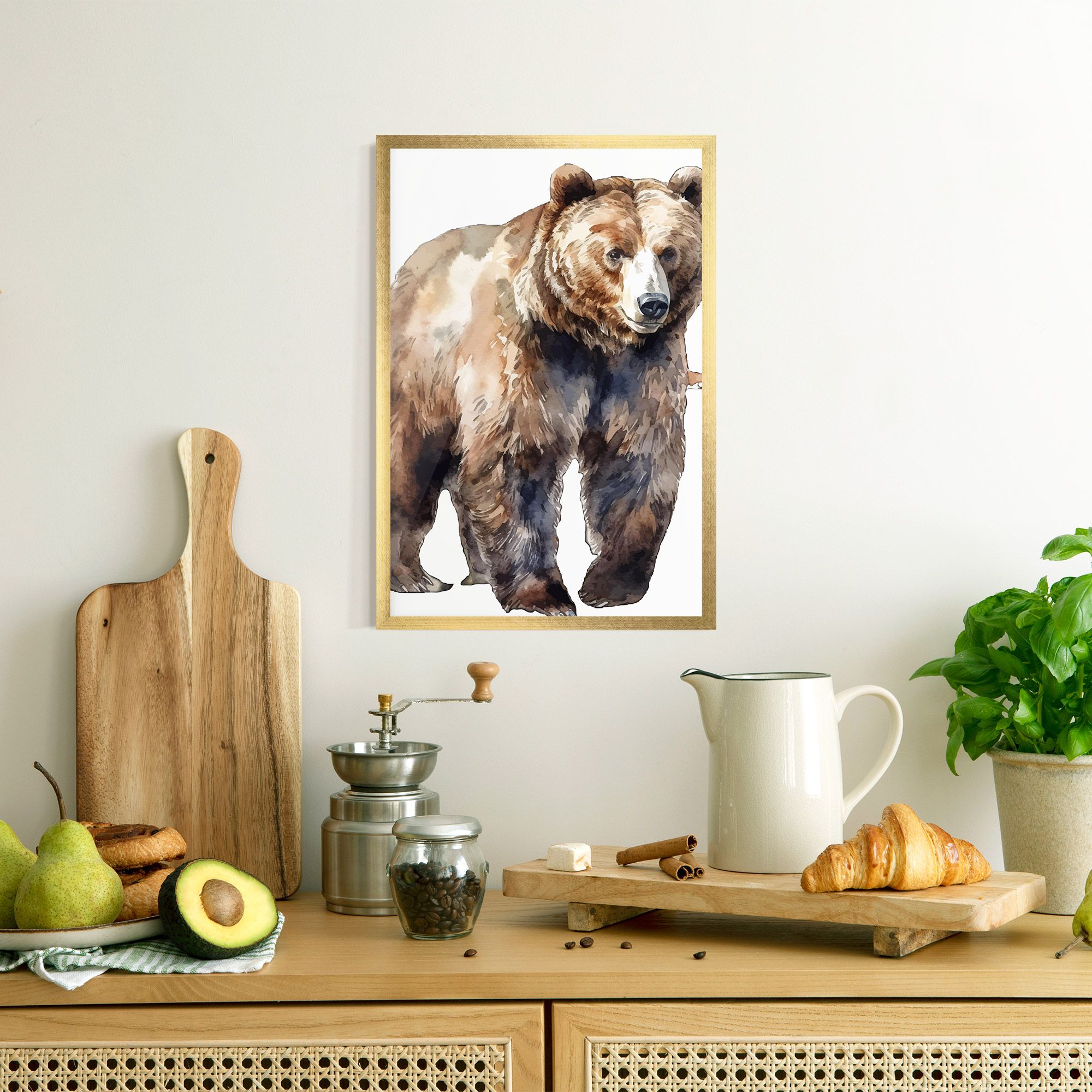 Watercolor Bear Art mockup 8