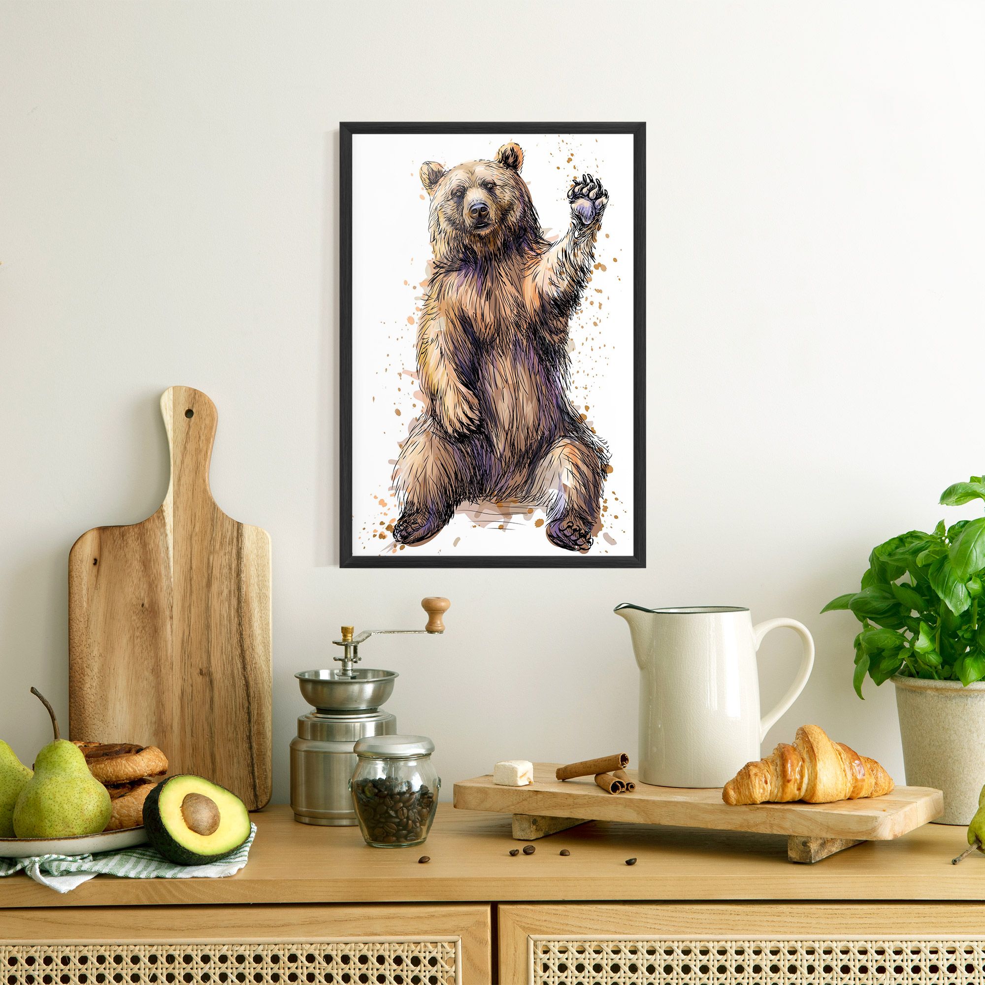 Brown Purple Bear mockup 8