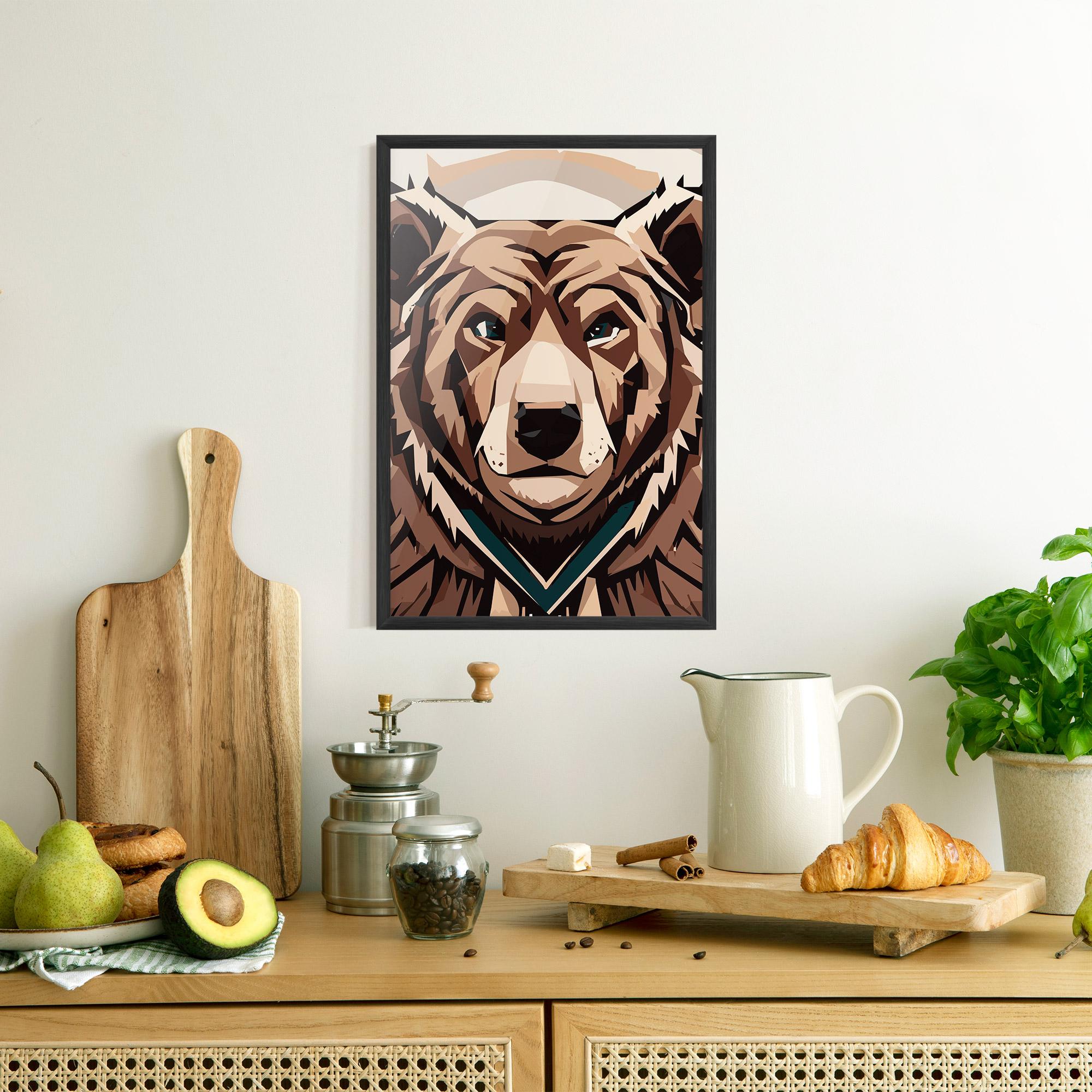 Gerahmte Poster Grizzly Art mockup 8