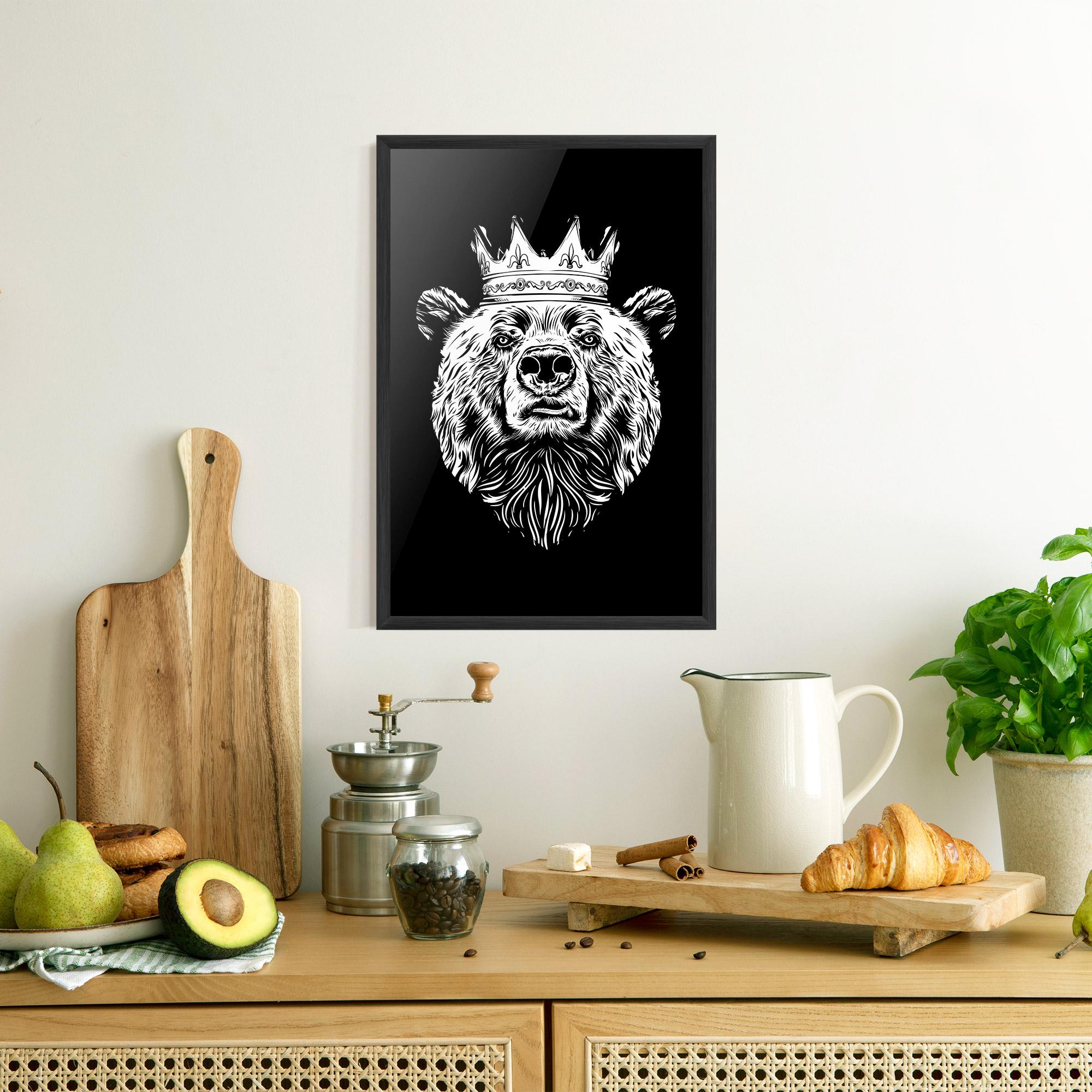 Gerahmte Poster King Bear mockup 8