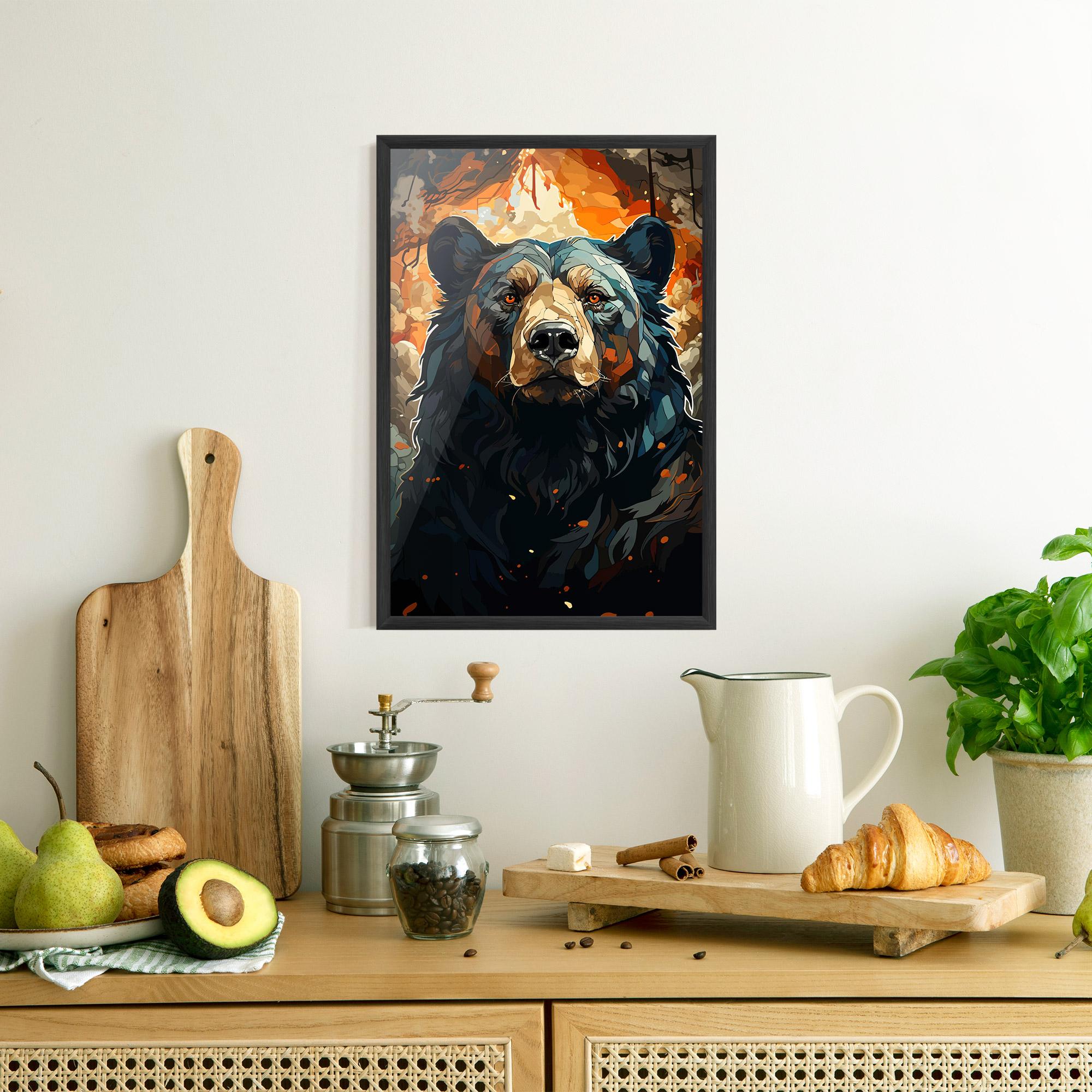 Gerahmte Poster Pretty Bear Art mockup 8