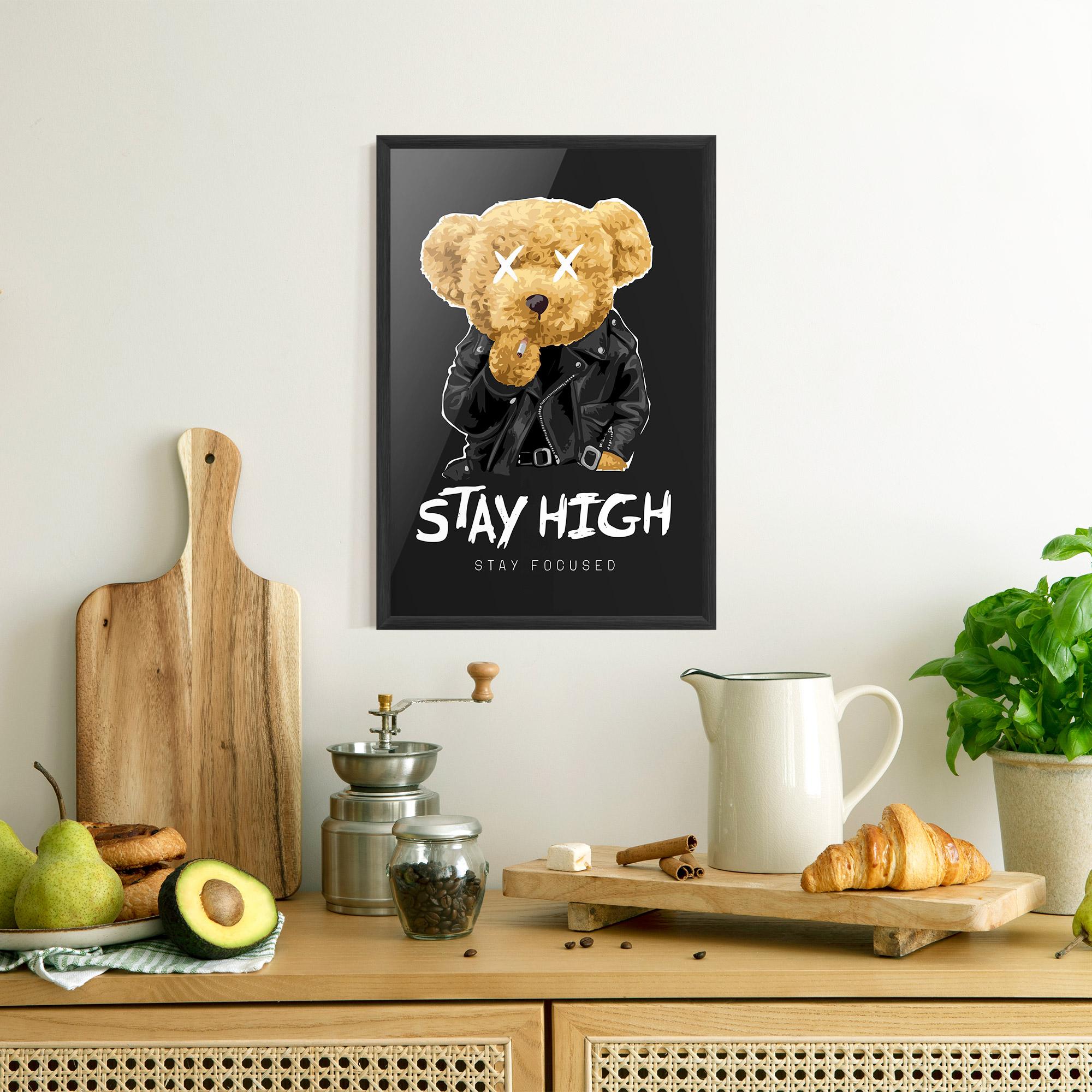 Gerahmte Poster Stay High mockup 8