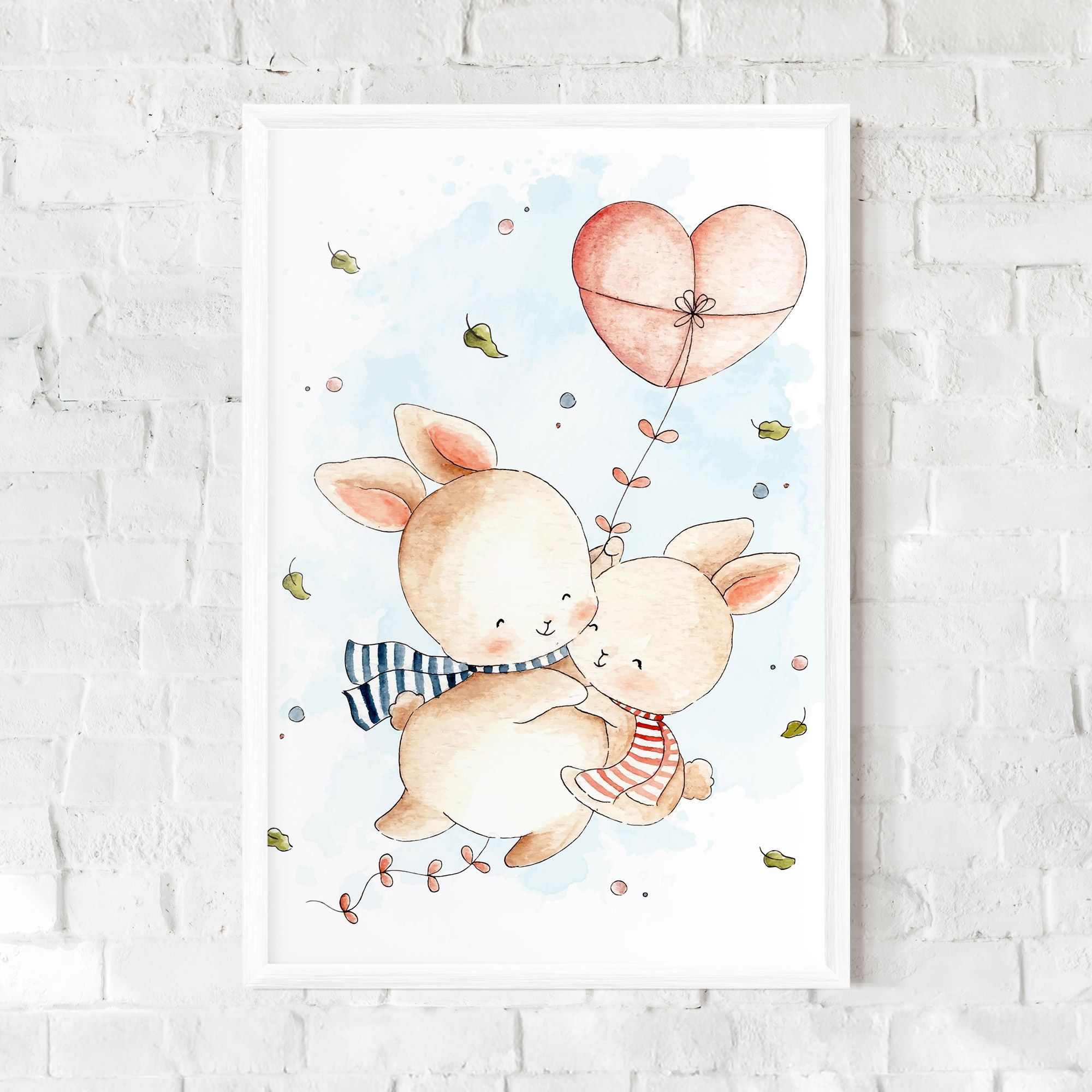 Cute Couple Rabbit mockup 0