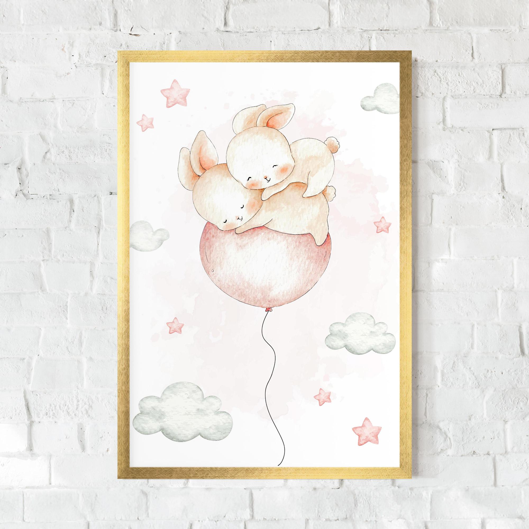 Gerahmte Poster Balloon Bunny mockup 0