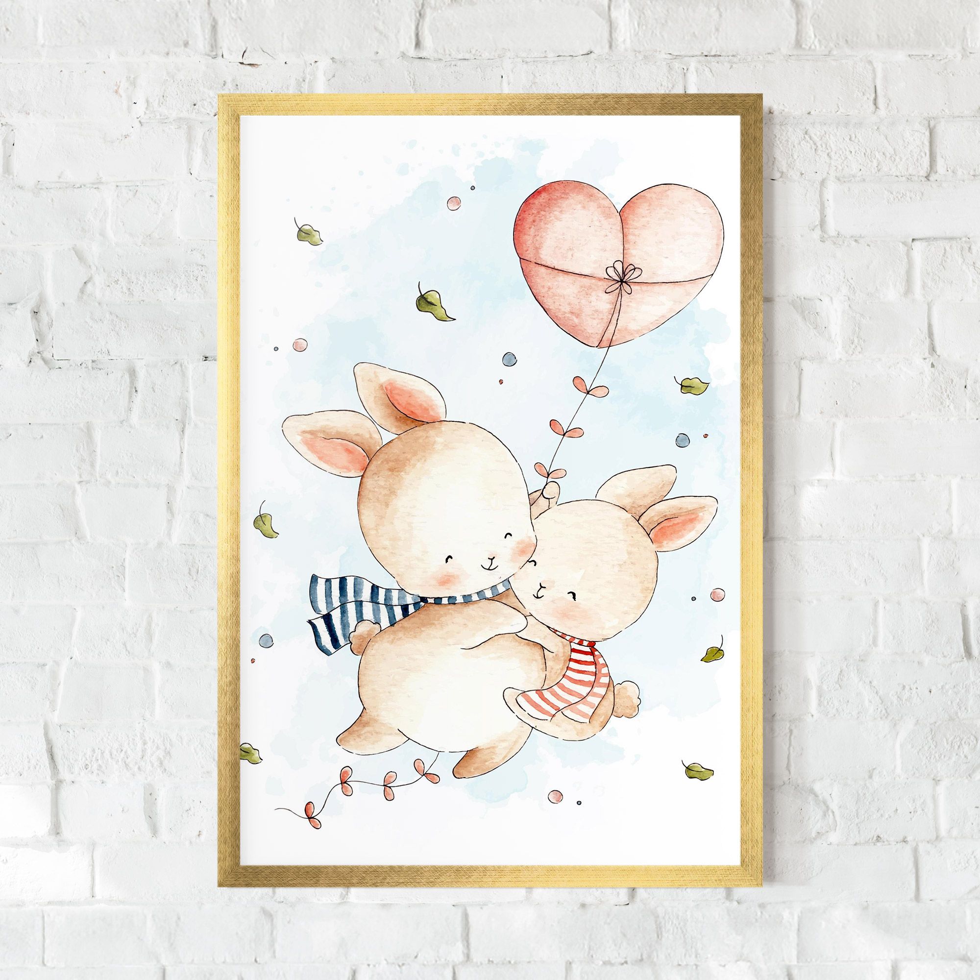 Cute Couple Rabbit mockup 0