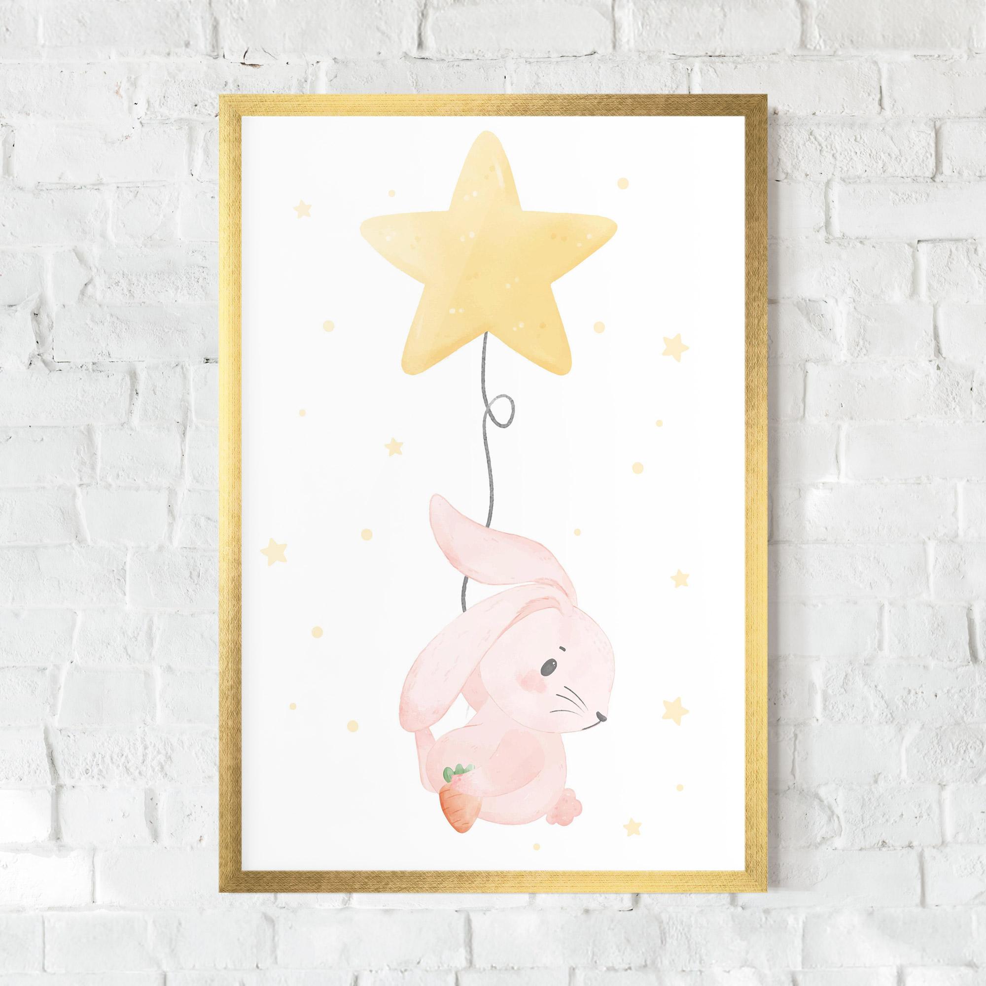 Gerahmte Poster Star Bunny mockup 0