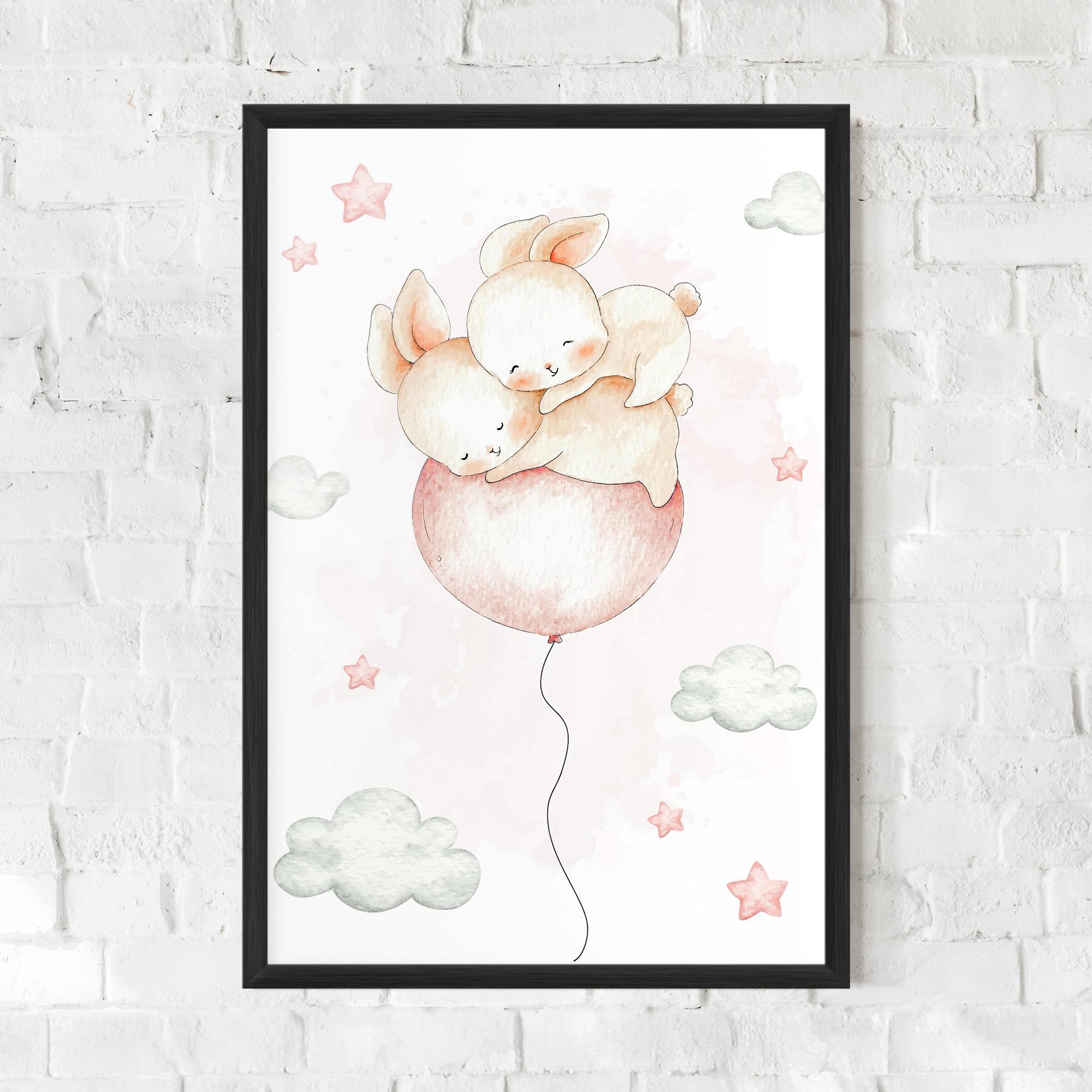 Gerahmte Poster Balloon Bunny mockup 0