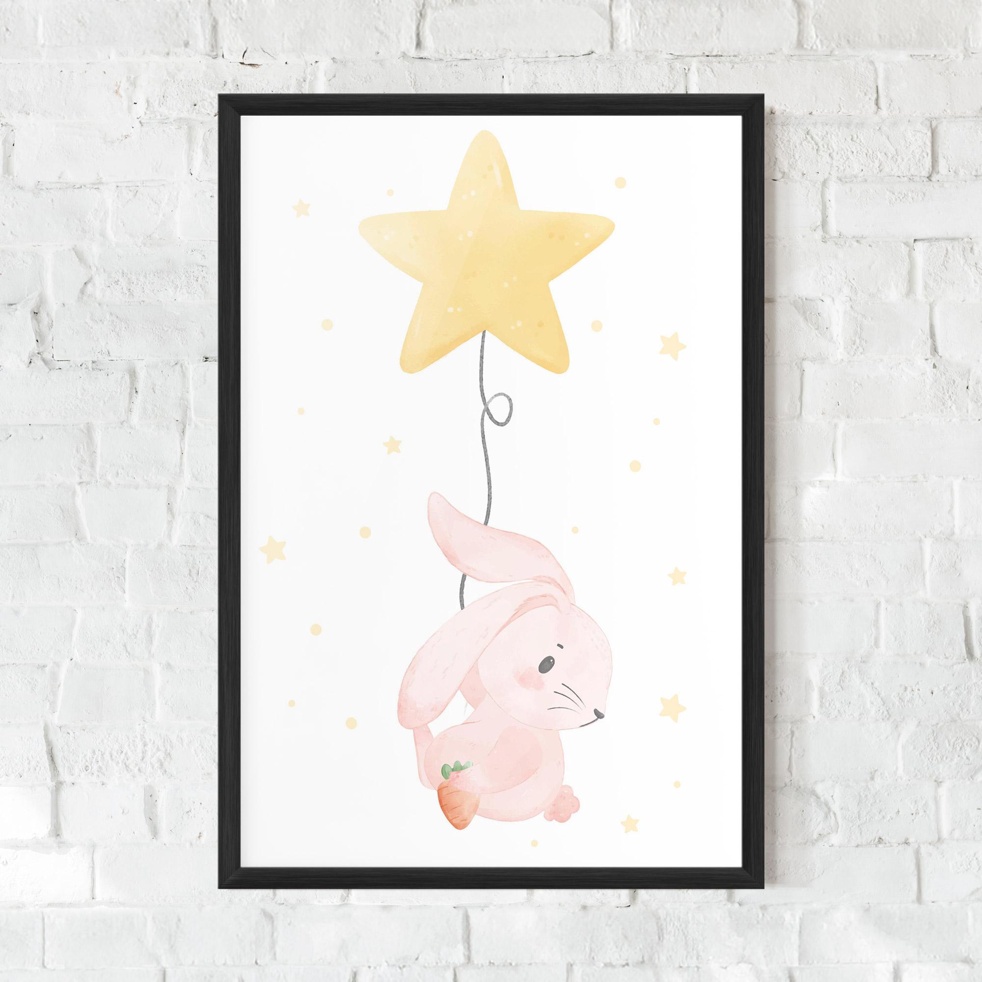 Gerahmte Poster Star Bunny mockup 0