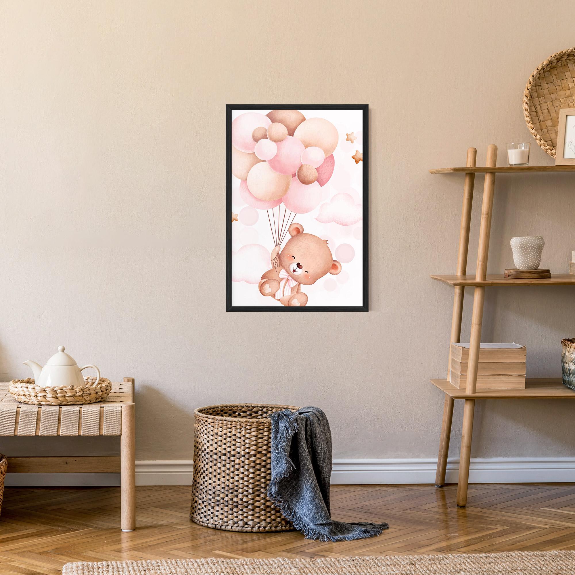 Gerahmte Poster Balloons Bear mockup 9