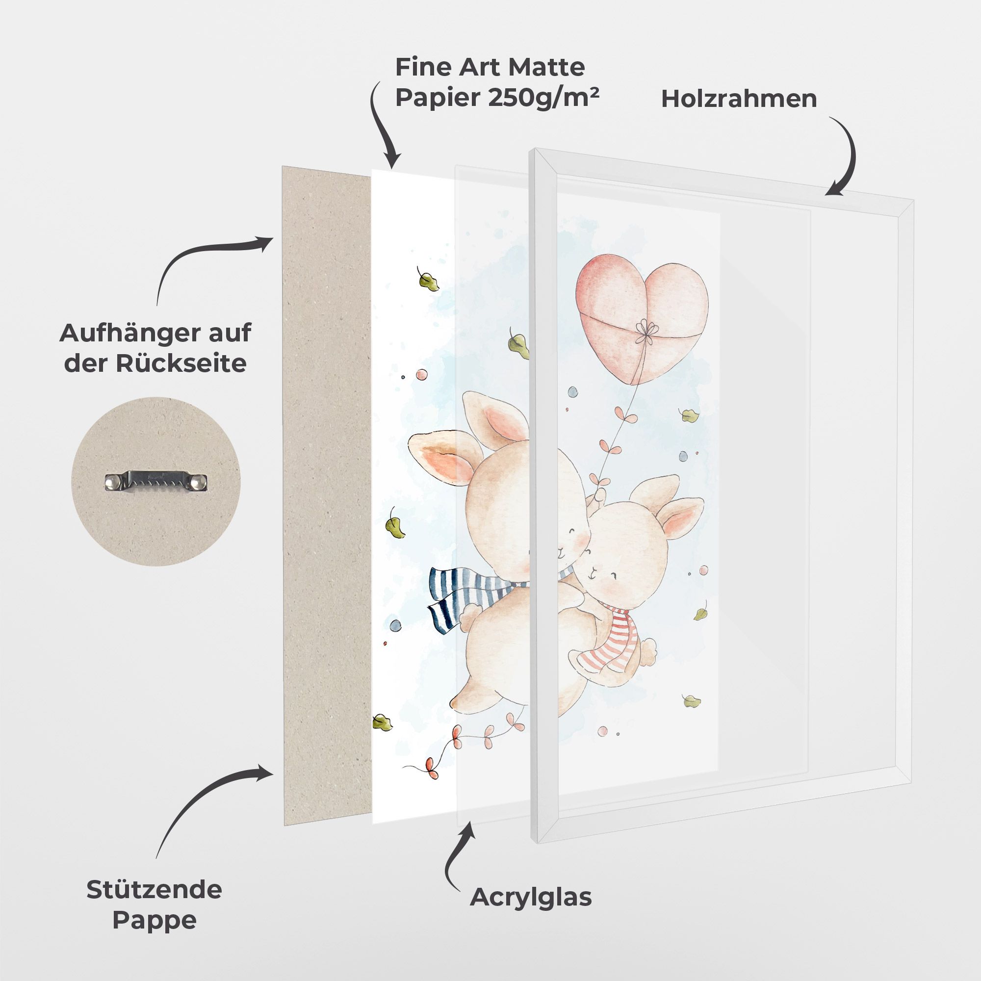 Cute Couple Rabbit mockup 1