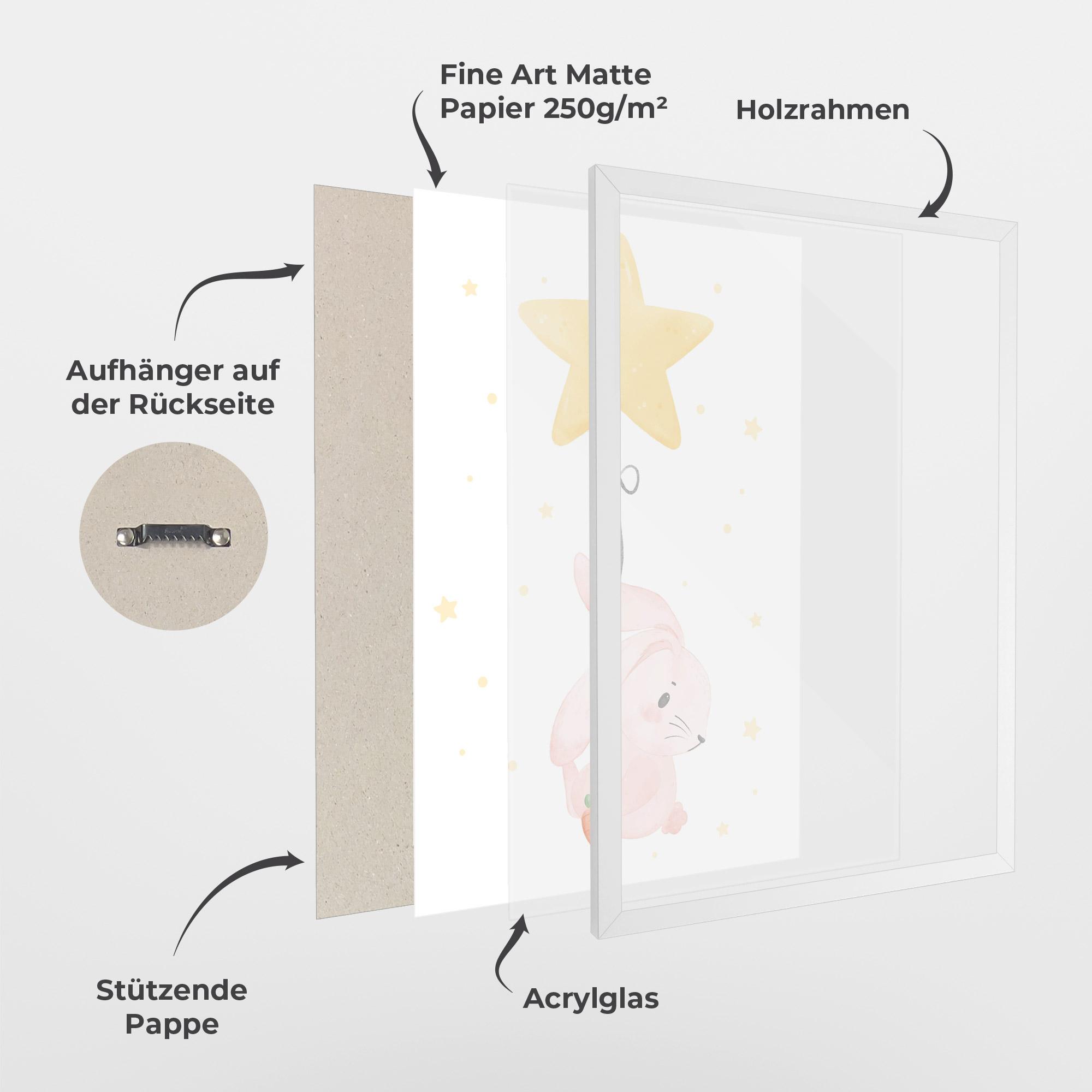Gerahmte Poster Star Bunny mockup 1