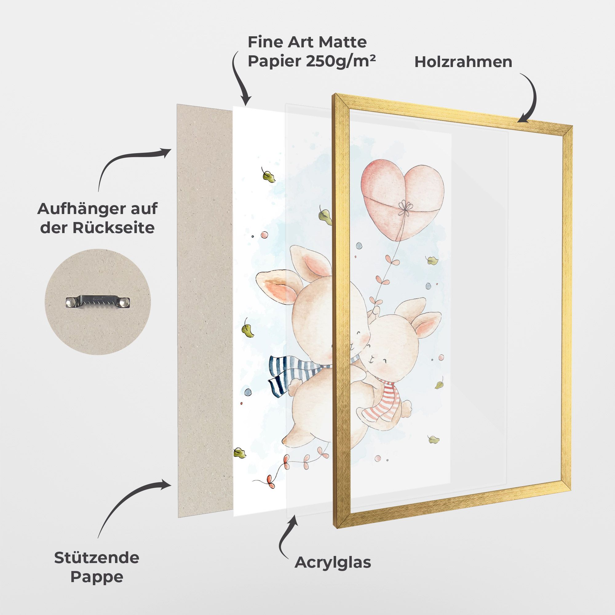 Cute Couple Rabbit mockup 1