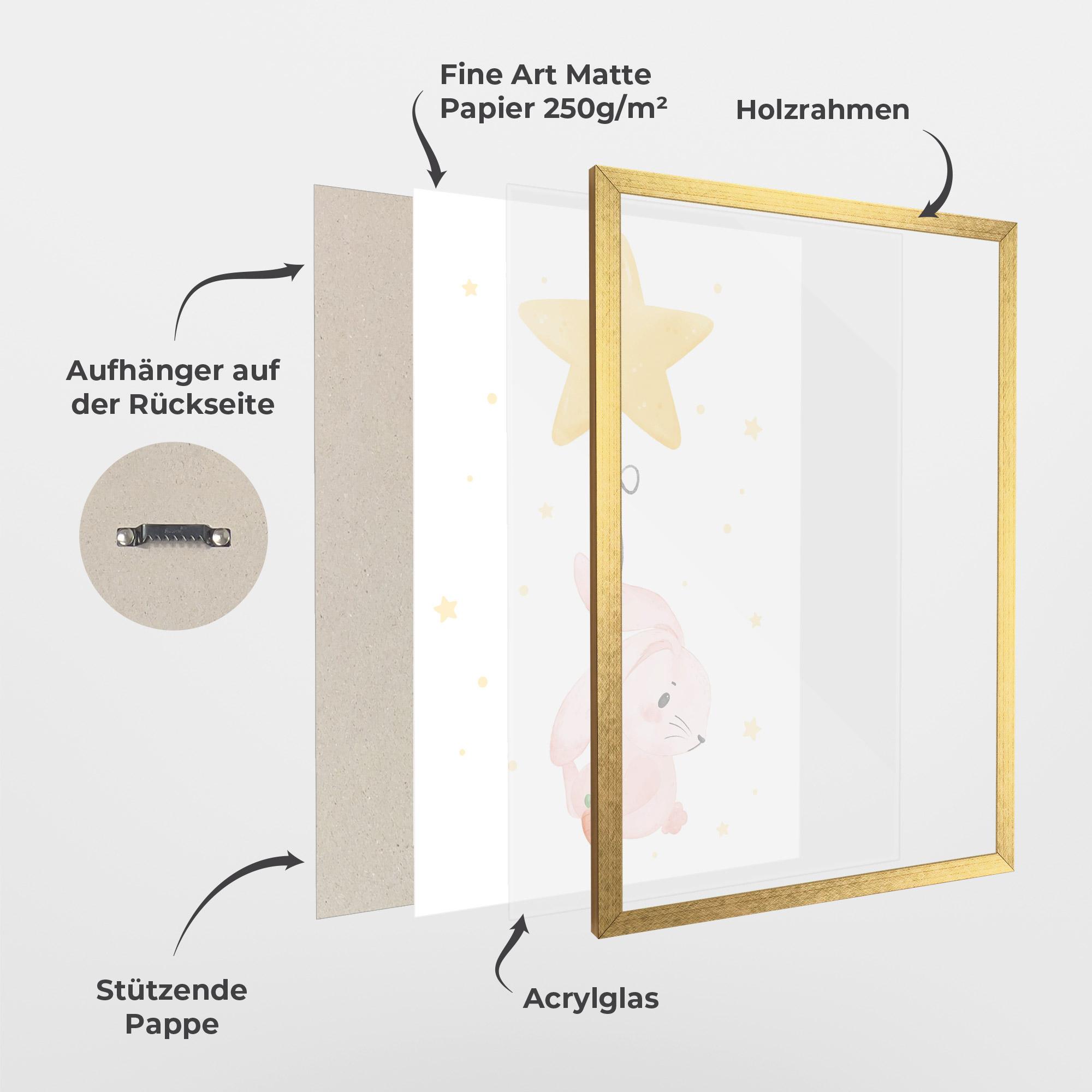 Gerahmte Poster Star Bunny mockup 1
