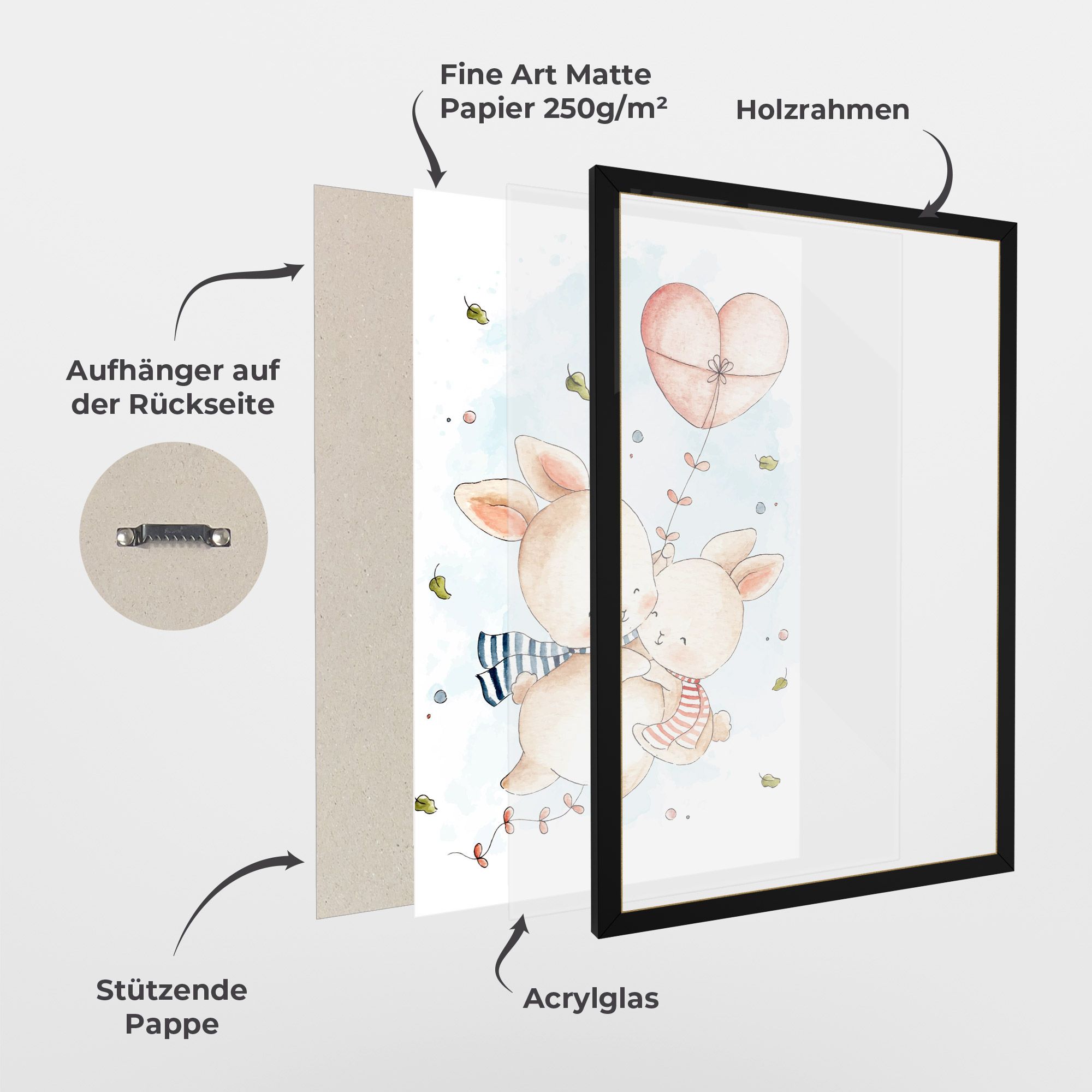 Cute Couple Rabbit mockup 1