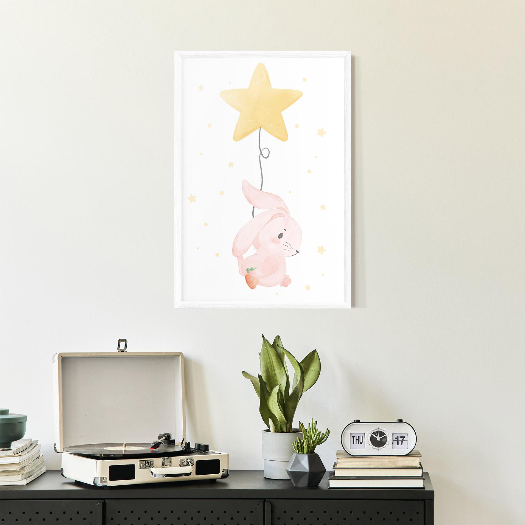 Gerahmte Poster Star Bunny mockup 2