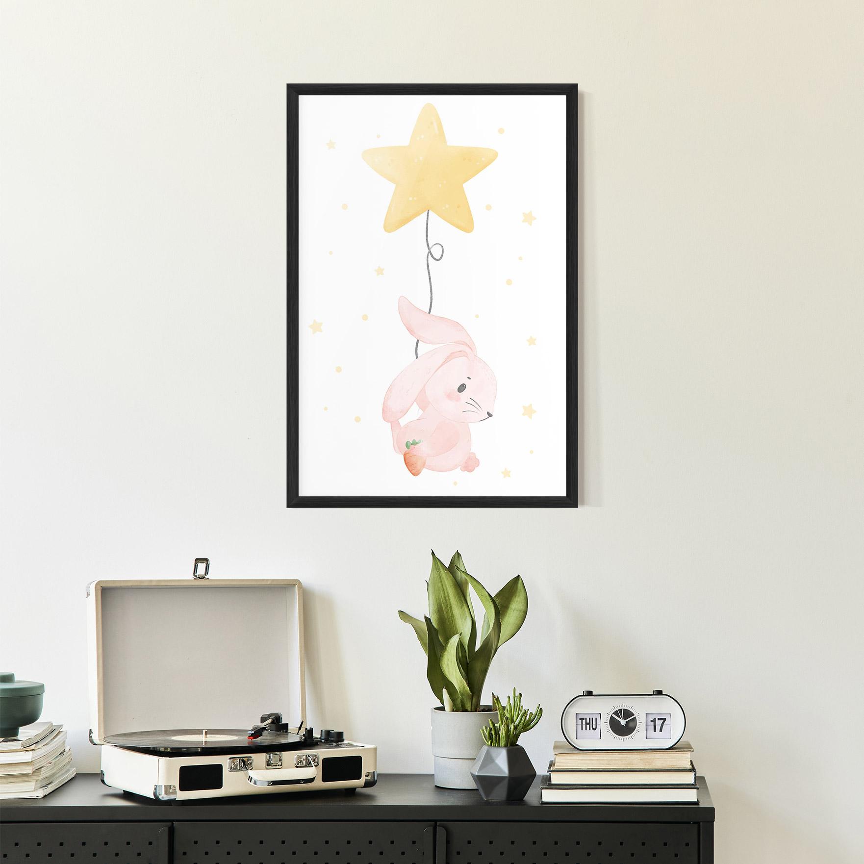 Gerahmte Poster Star Bunny mockup 2