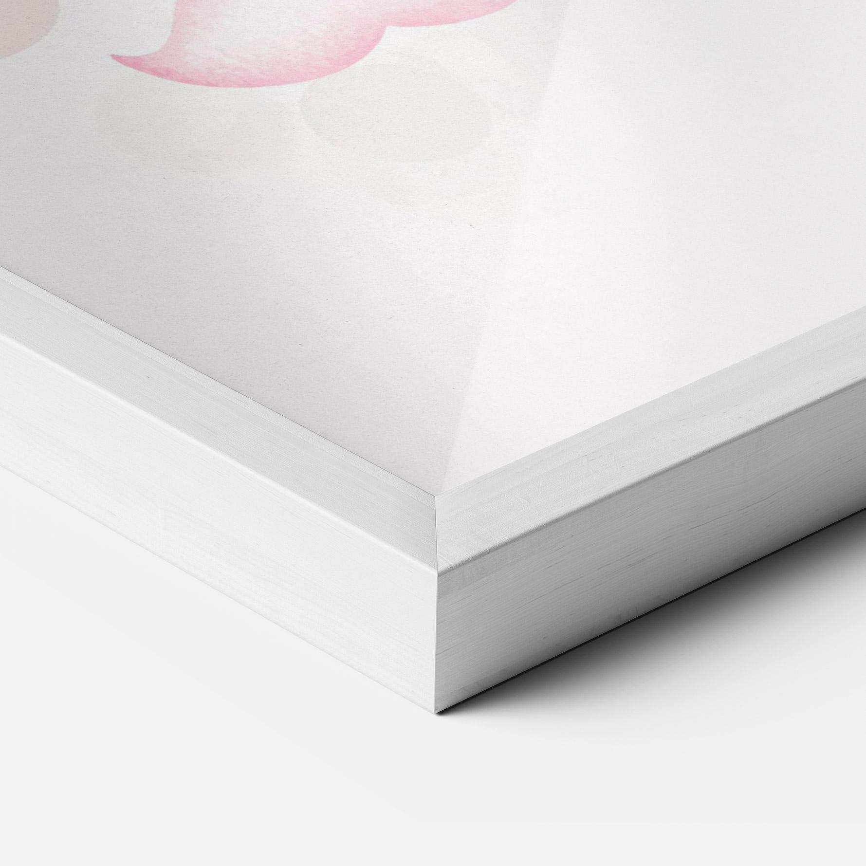 Gerahmte Poster Pink Bear Balloons mockup 3