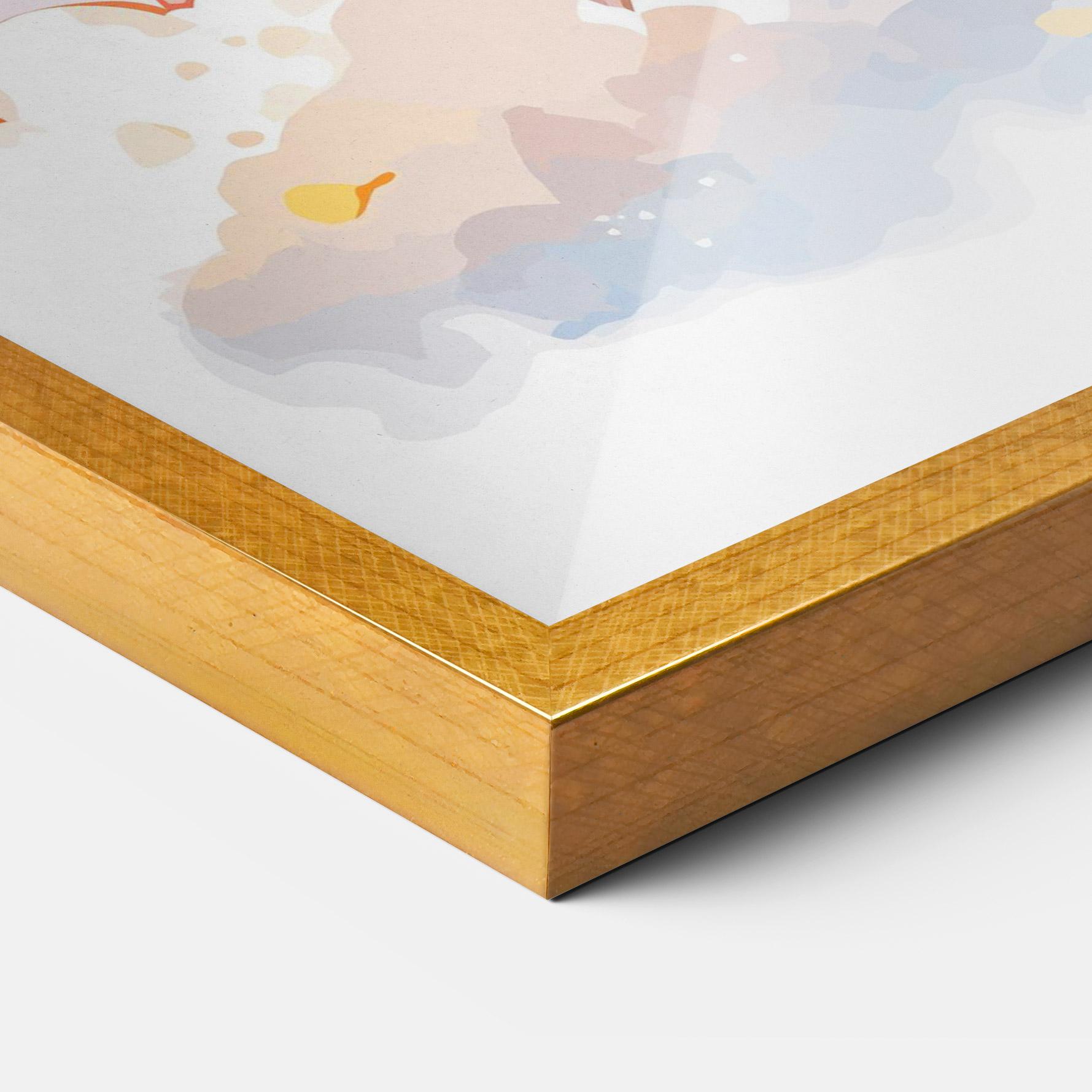 Gerahmte Poster Cute Cloud Lion mockup 3