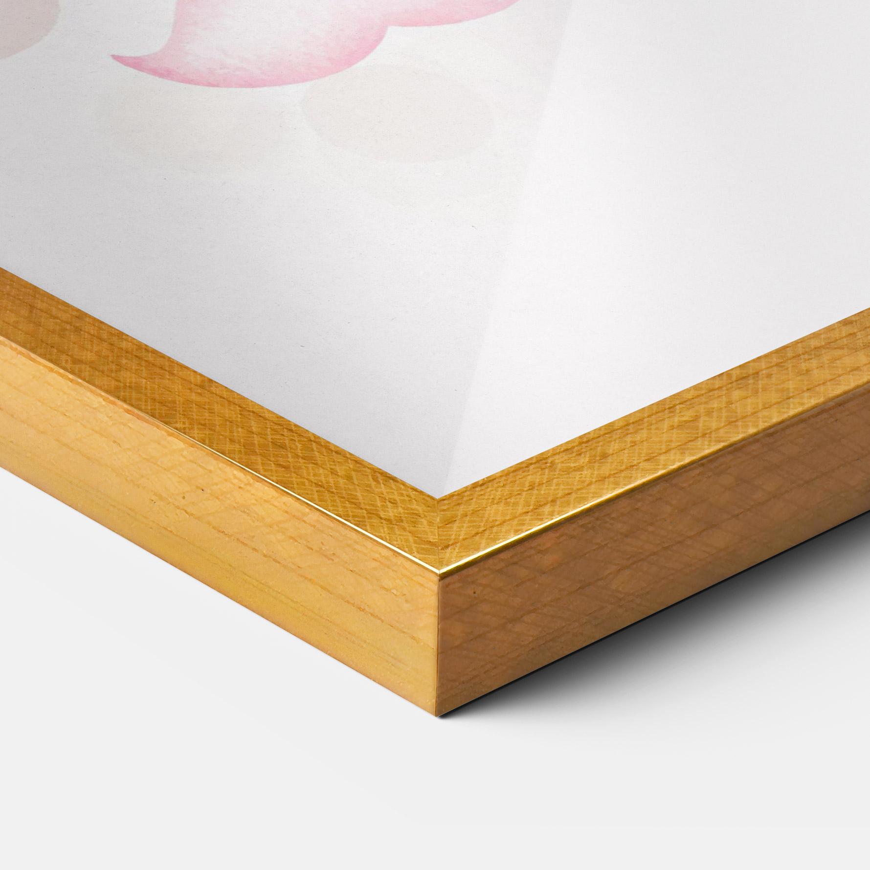 Gerahmte Poster Pink Bear Balloons mockup 3