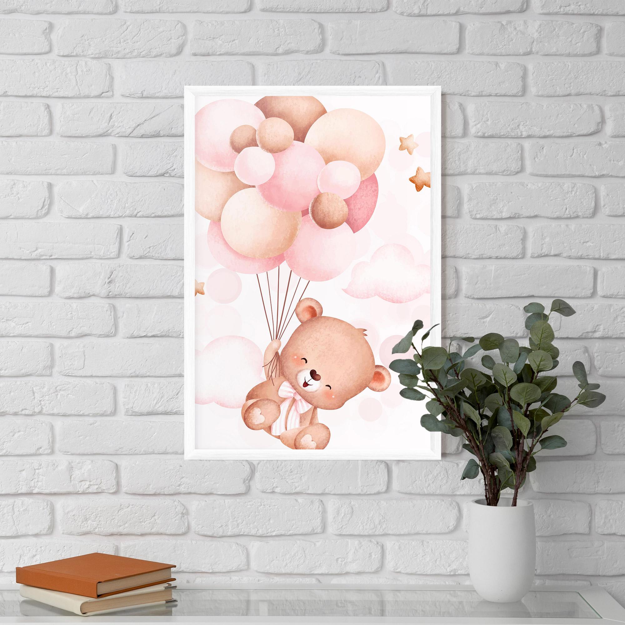 Gerahmte Poster Balloons Bear mockup 5
