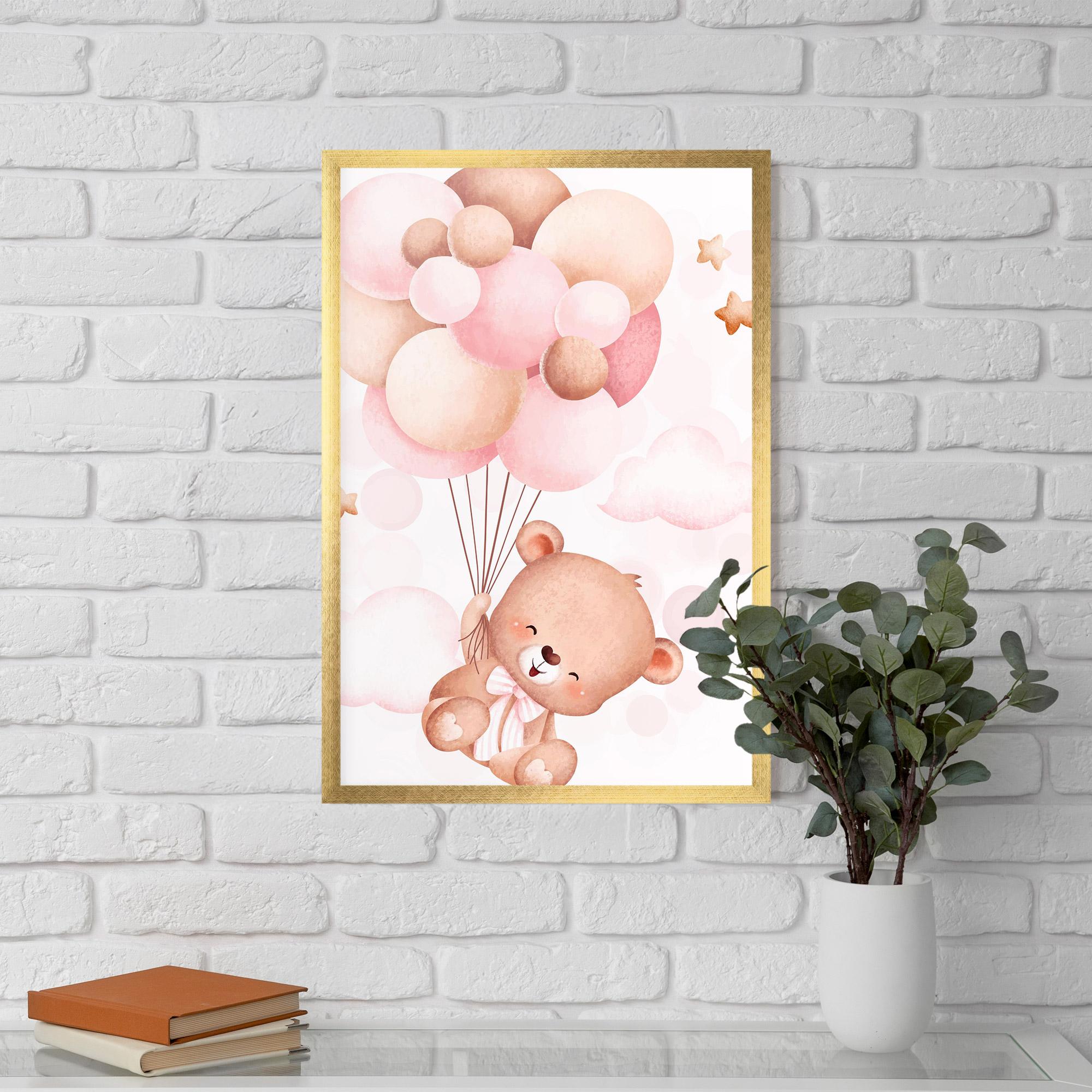 Gerahmte Poster Balloons Bear mockup 5