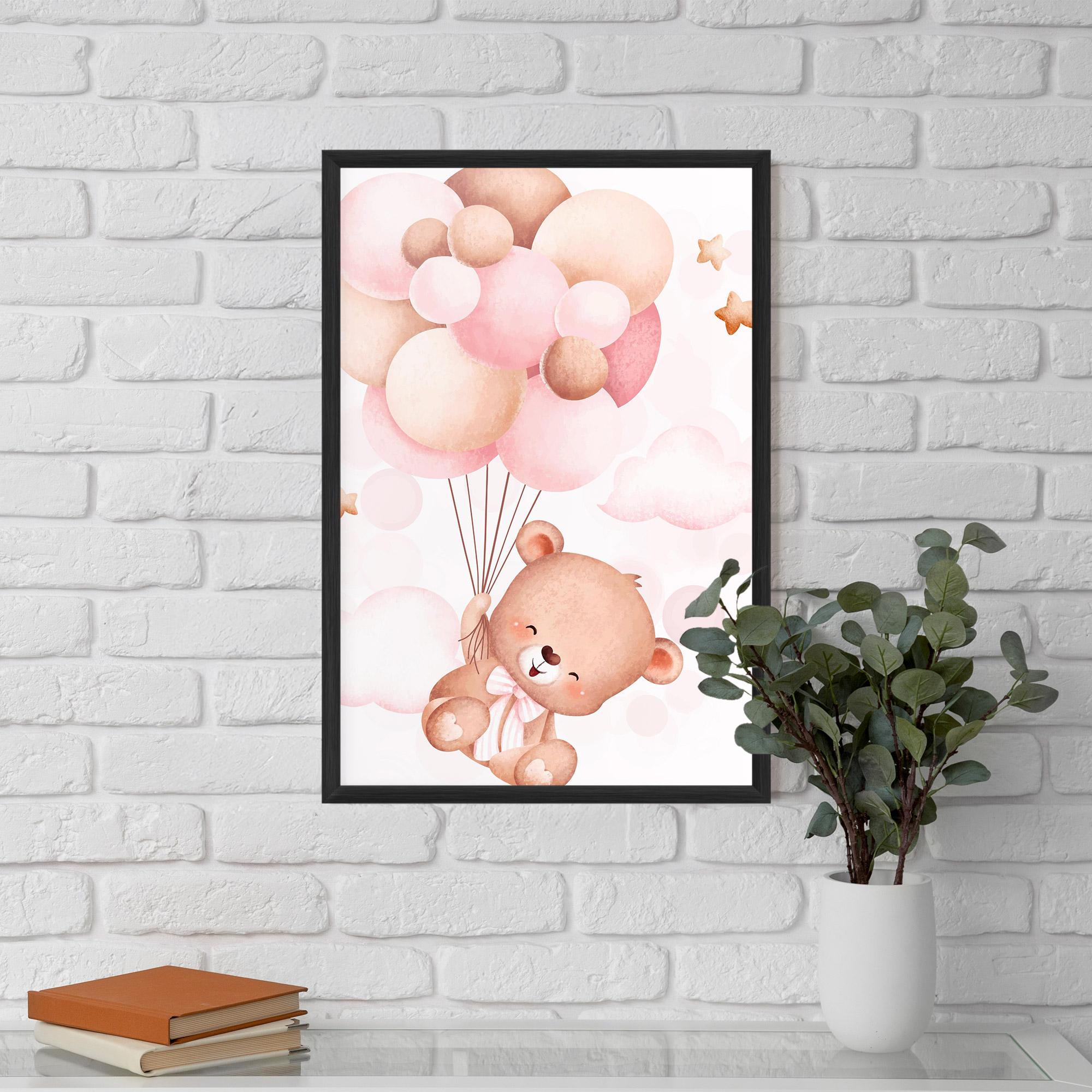 Gerahmte Poster Balloons Bear mockup 5
