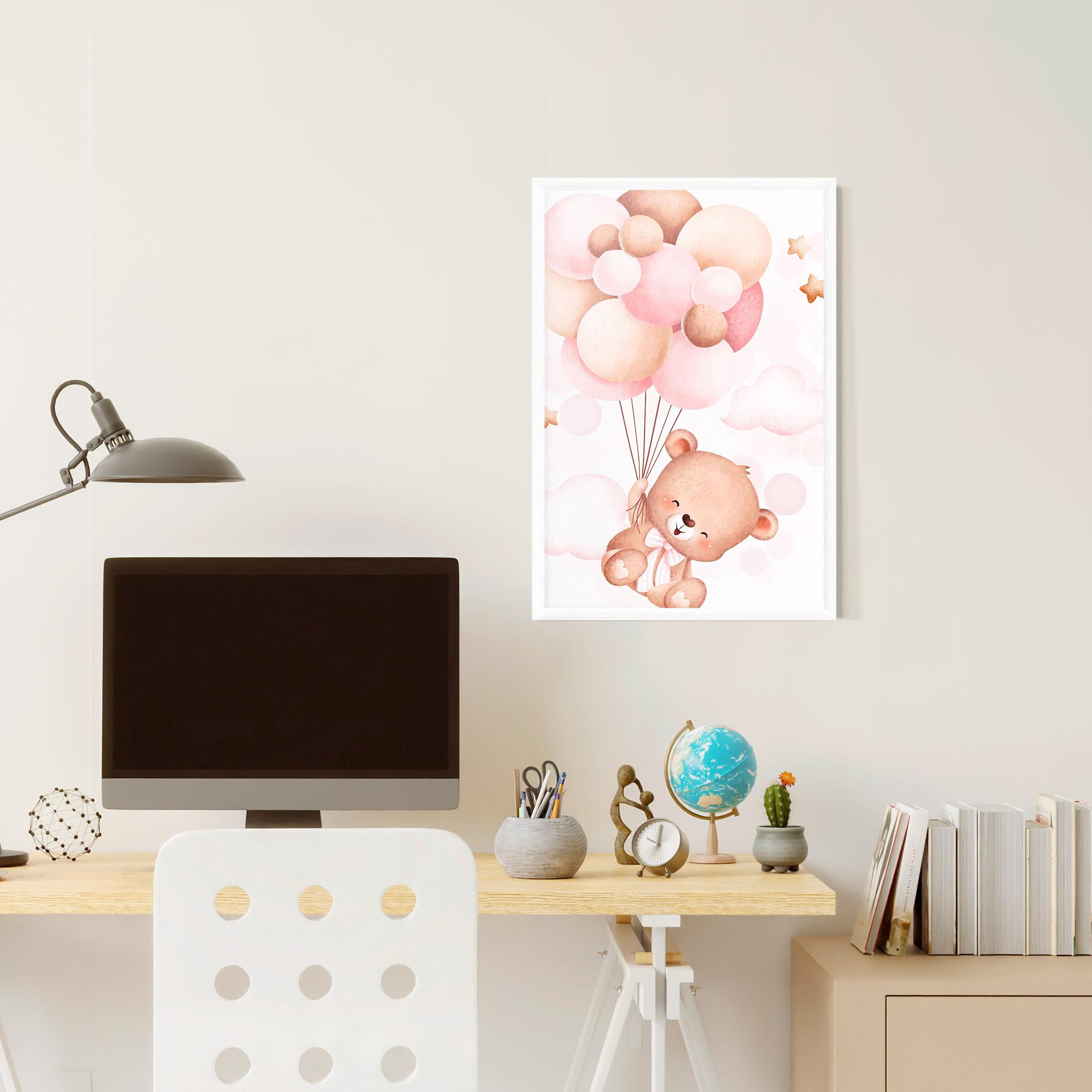 Gerahmte Poster Balloons Bear mockup 6