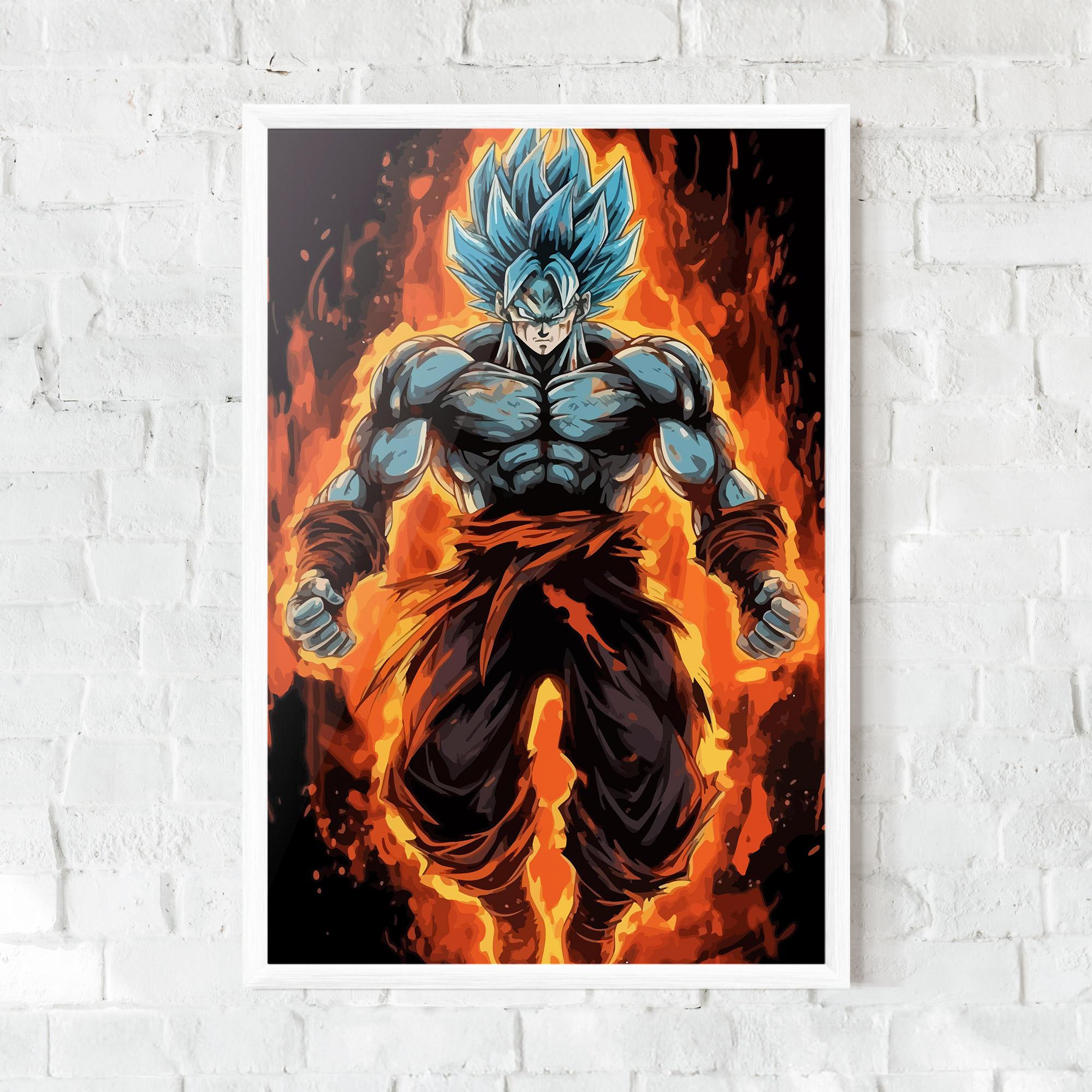 Gerahmte Poster Goku On Fire mockup 0