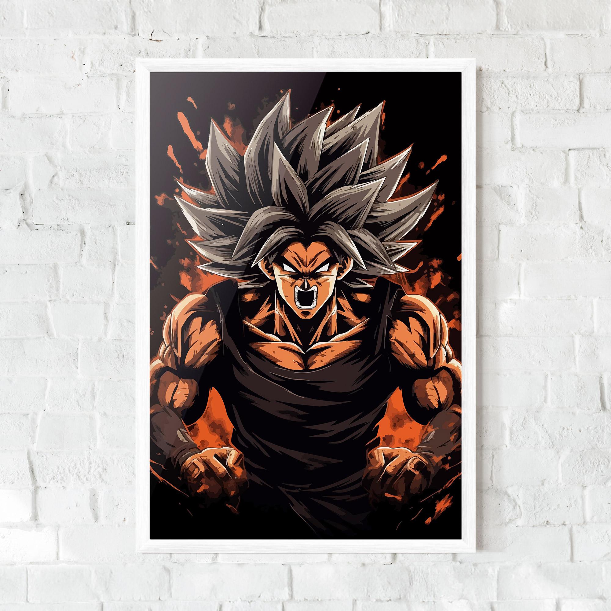 Gerahmte Poster Goku mockup 0