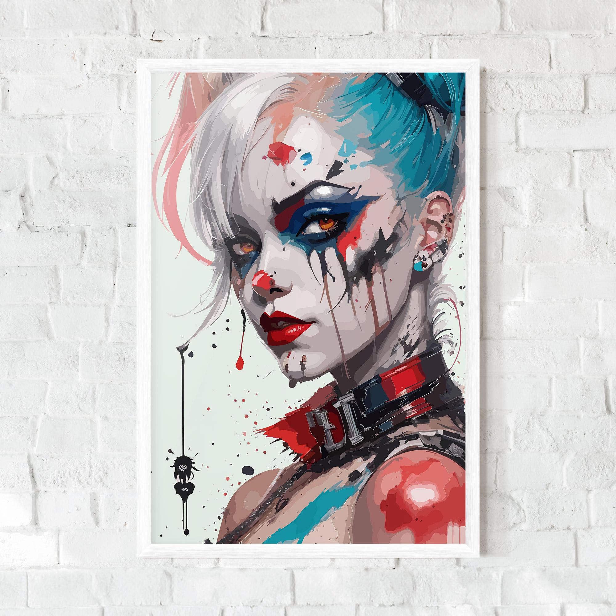 Gerahmte Poster Harley Quin Art mockup 0