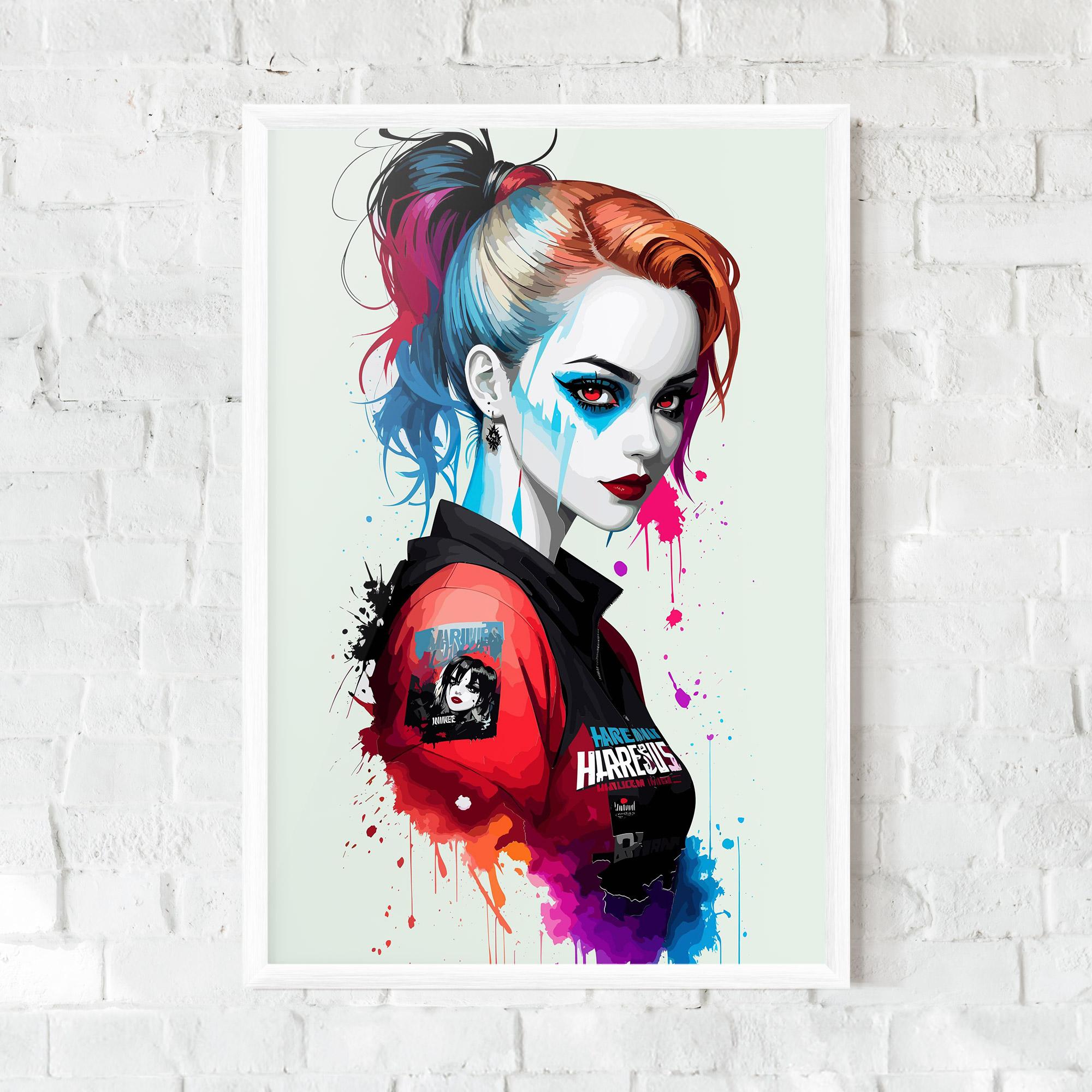Gerahmte Poster Harley Quin mockup 0