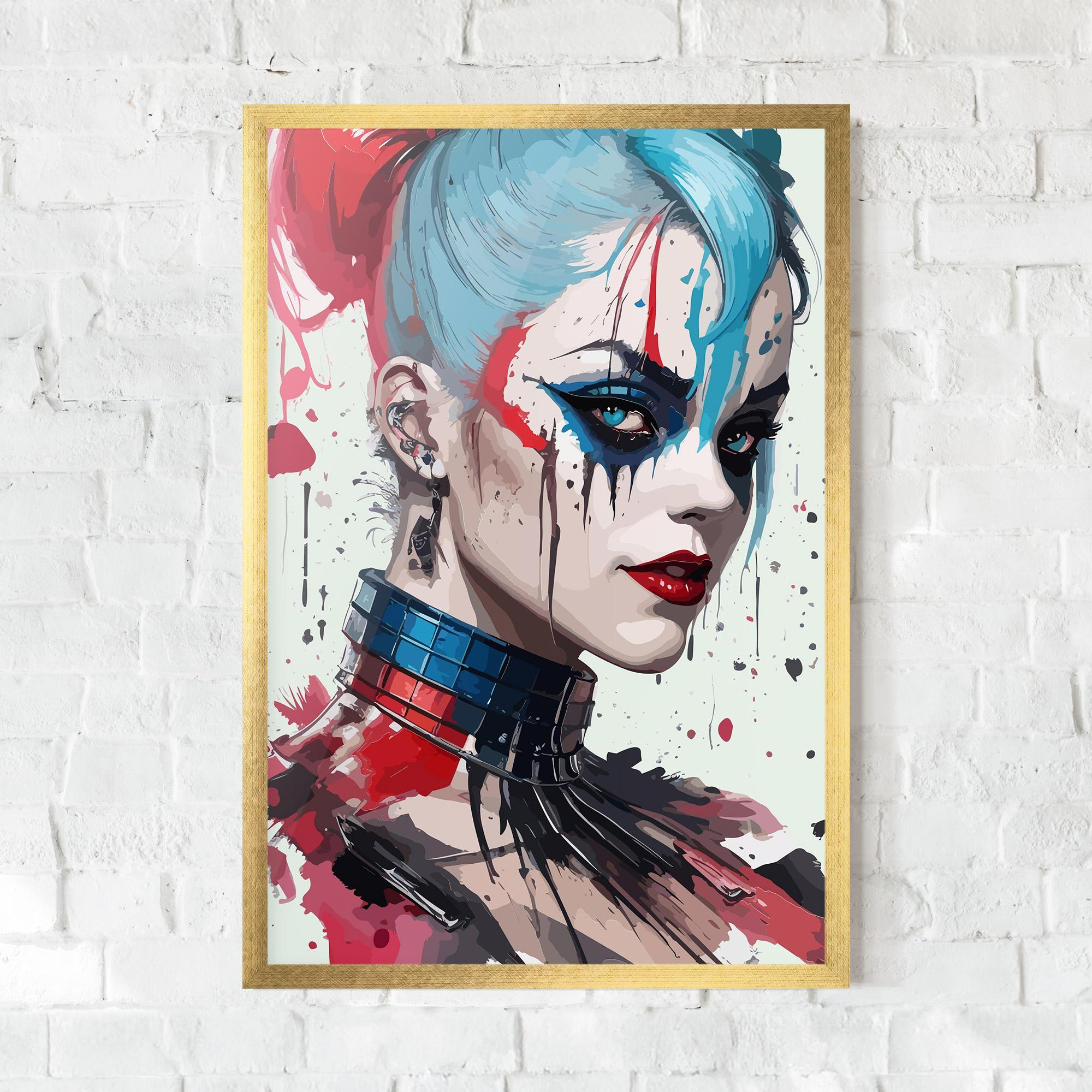 Gerahmte Poster Art Harley Quin mockup 0