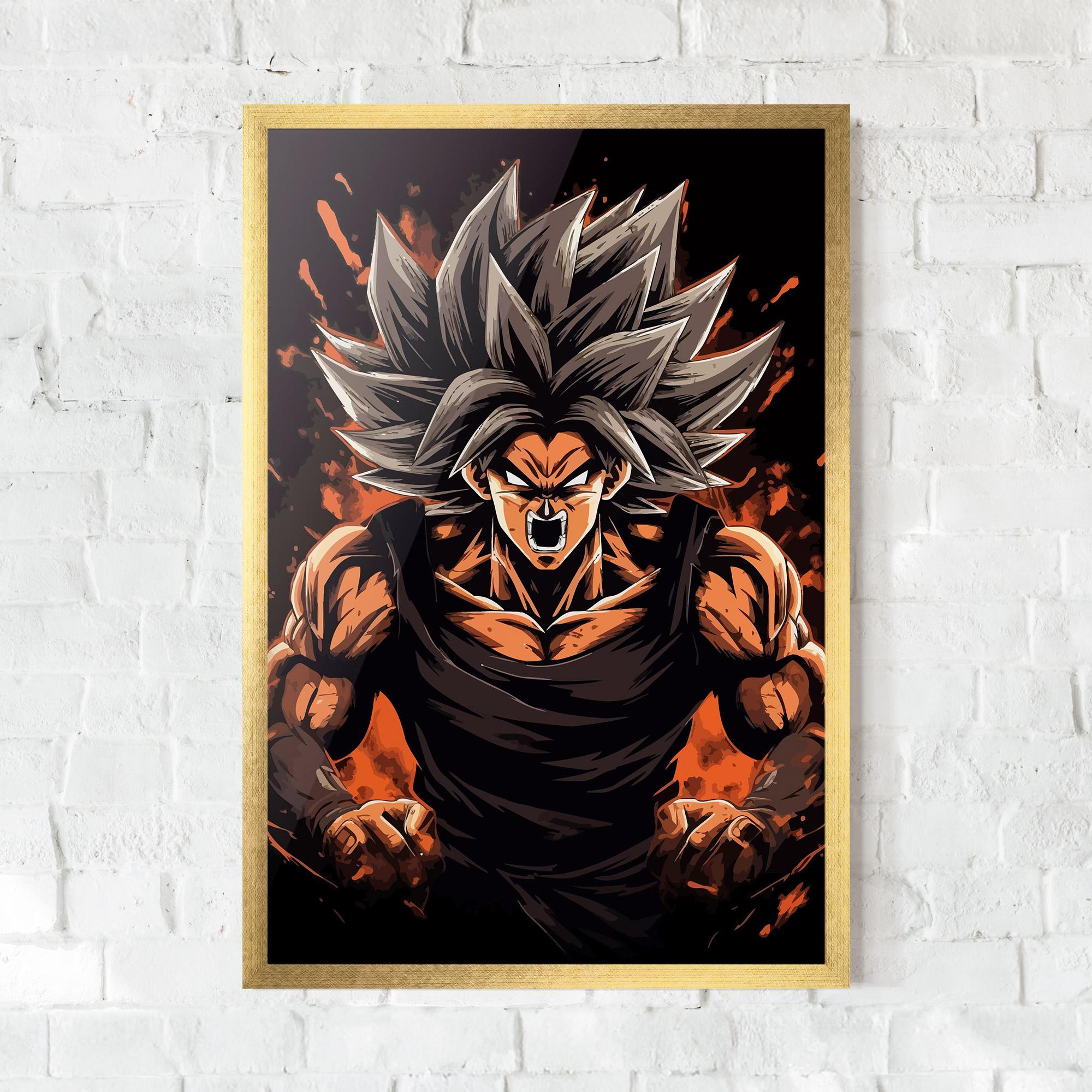 Gerahmte Poster Goku mockup 0