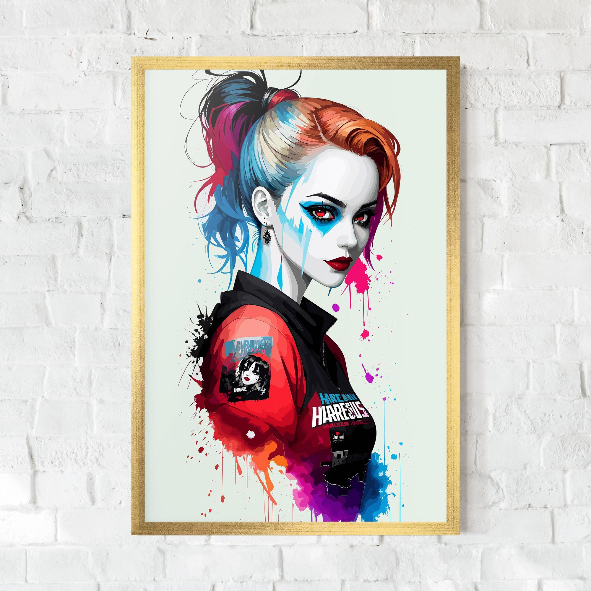 Gerahmte Poster Harley Quin mockup 0