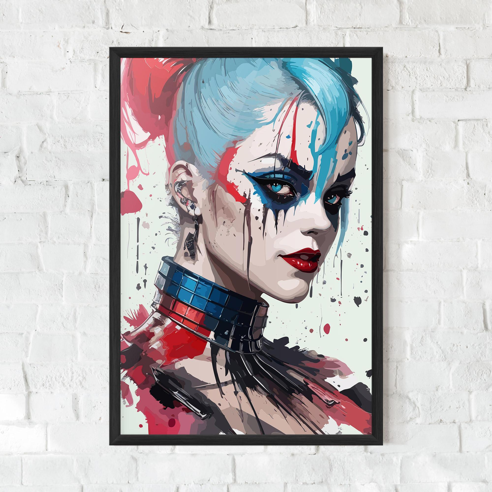Gerahmte Poster Art Harley Quin mockup 0