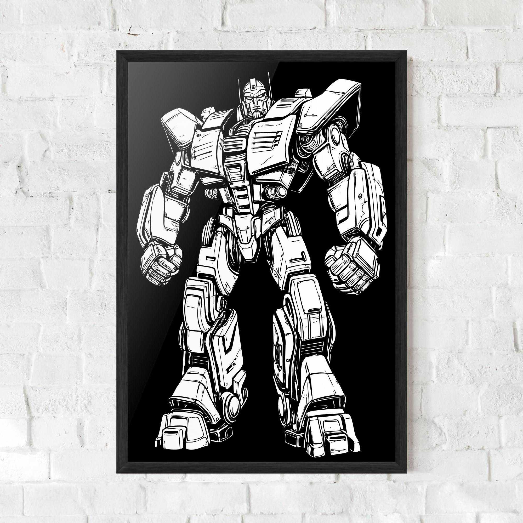 Gerahmte Poster Battlefield Robot Art mockup 0