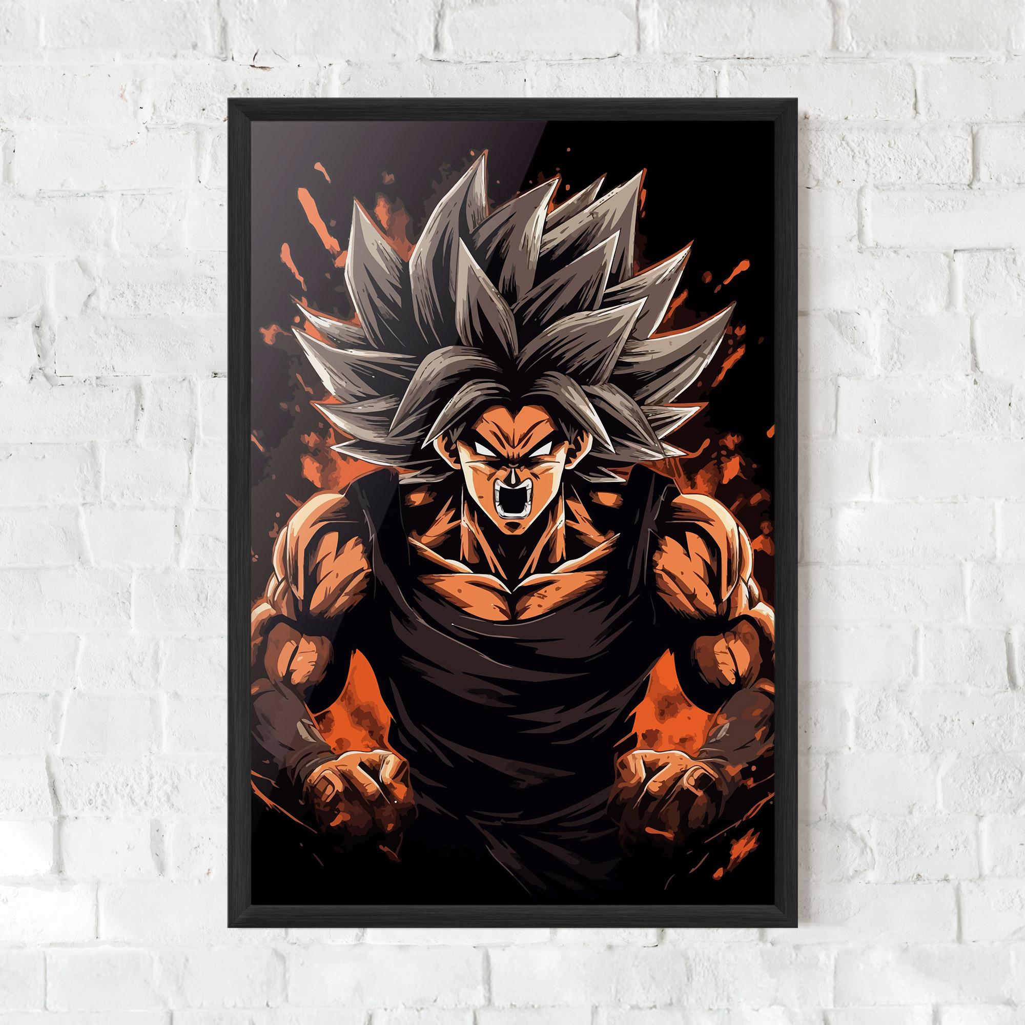 Gerahmte Poster Goku mockup 0
