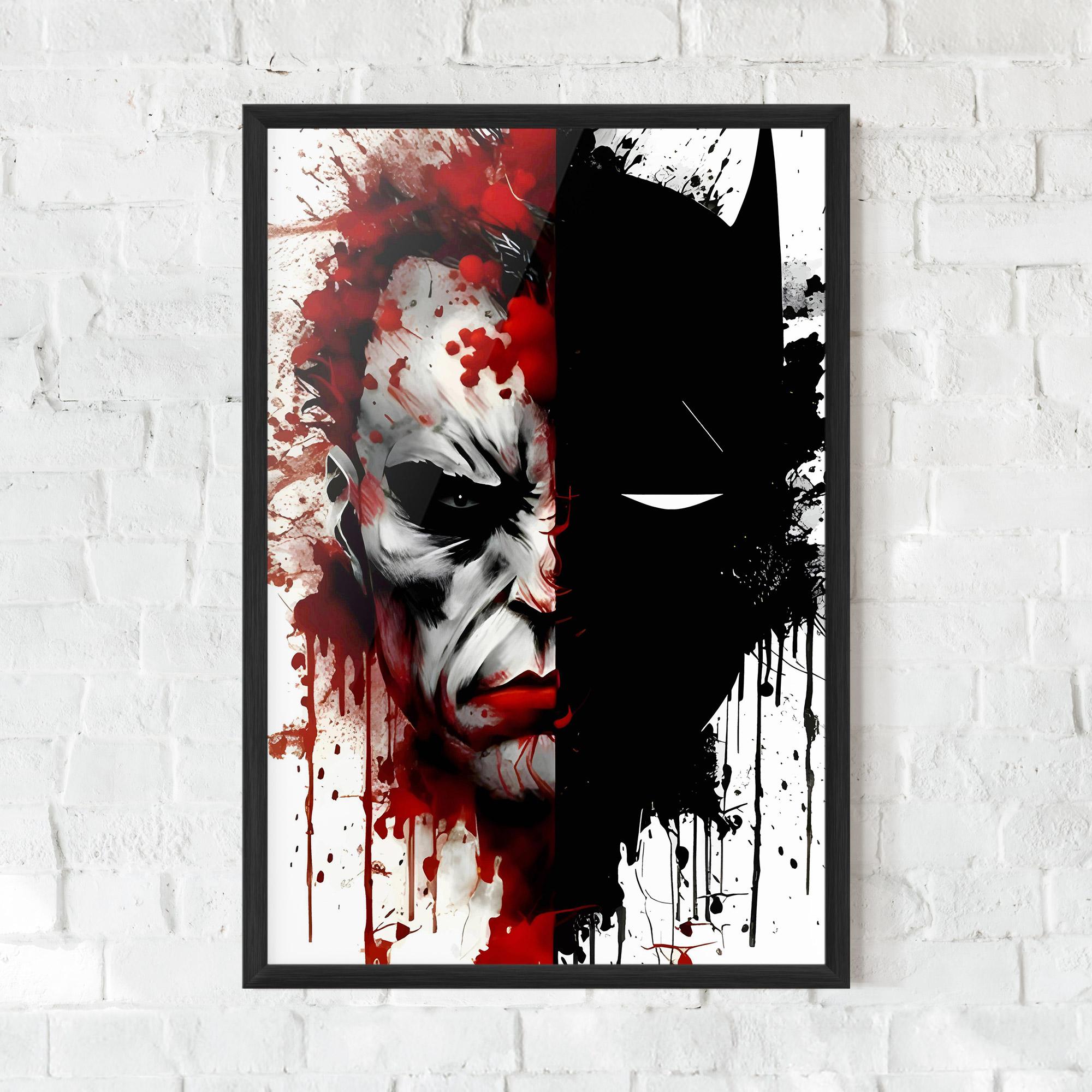 Gerahmte Poster Half Batman mockup 0