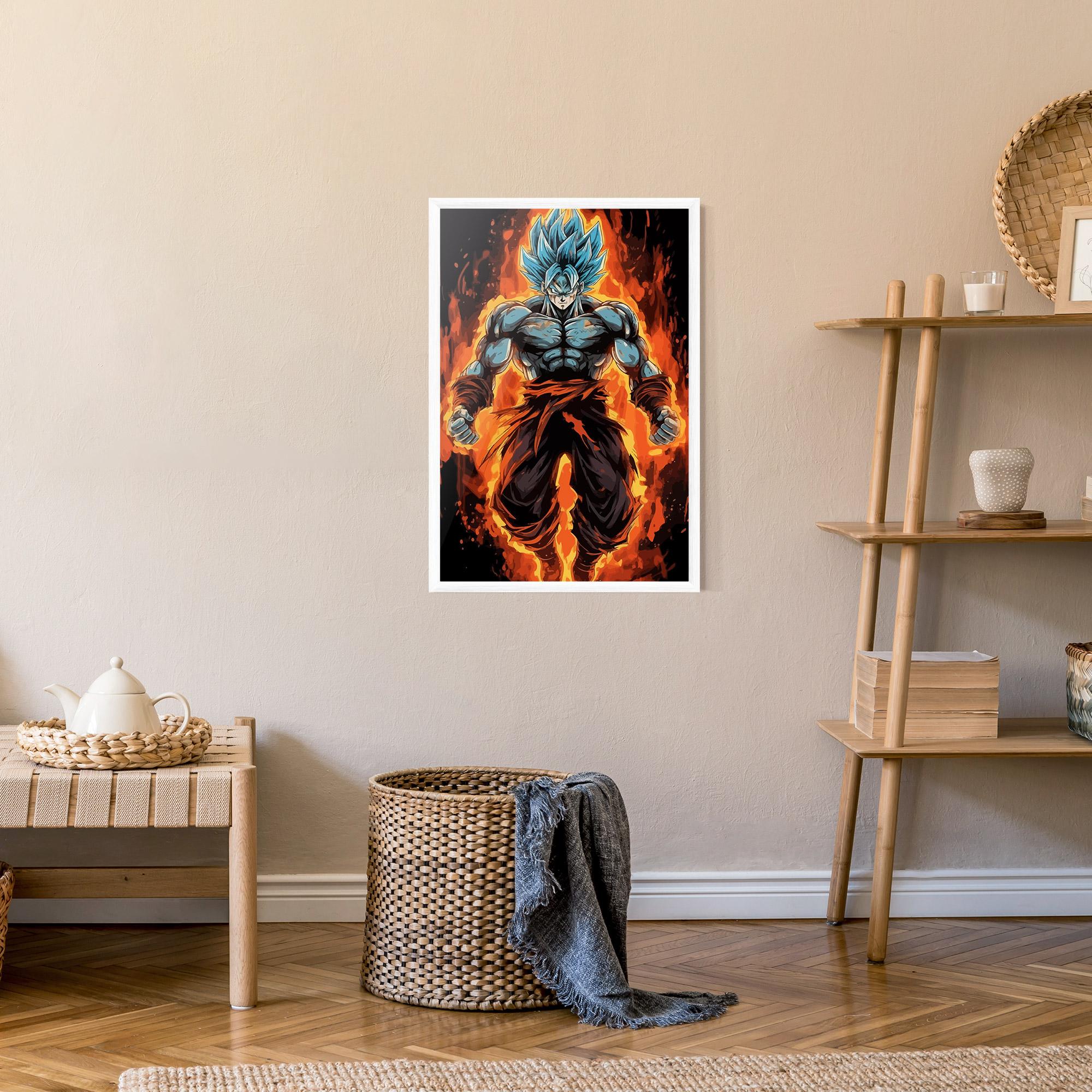 Gerahmte Poster Goku On Fire mockup 9