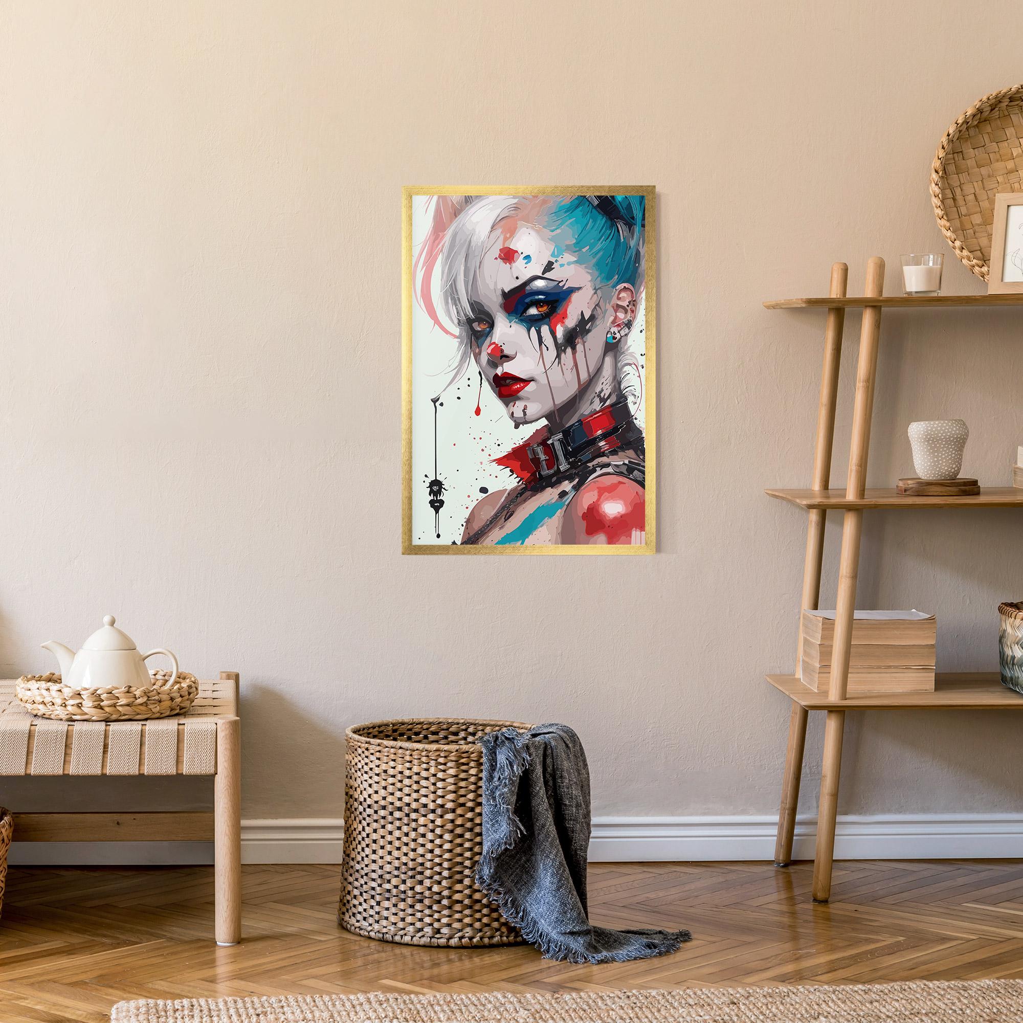 Gerahmte Poster Harley Quin Art mockup 9