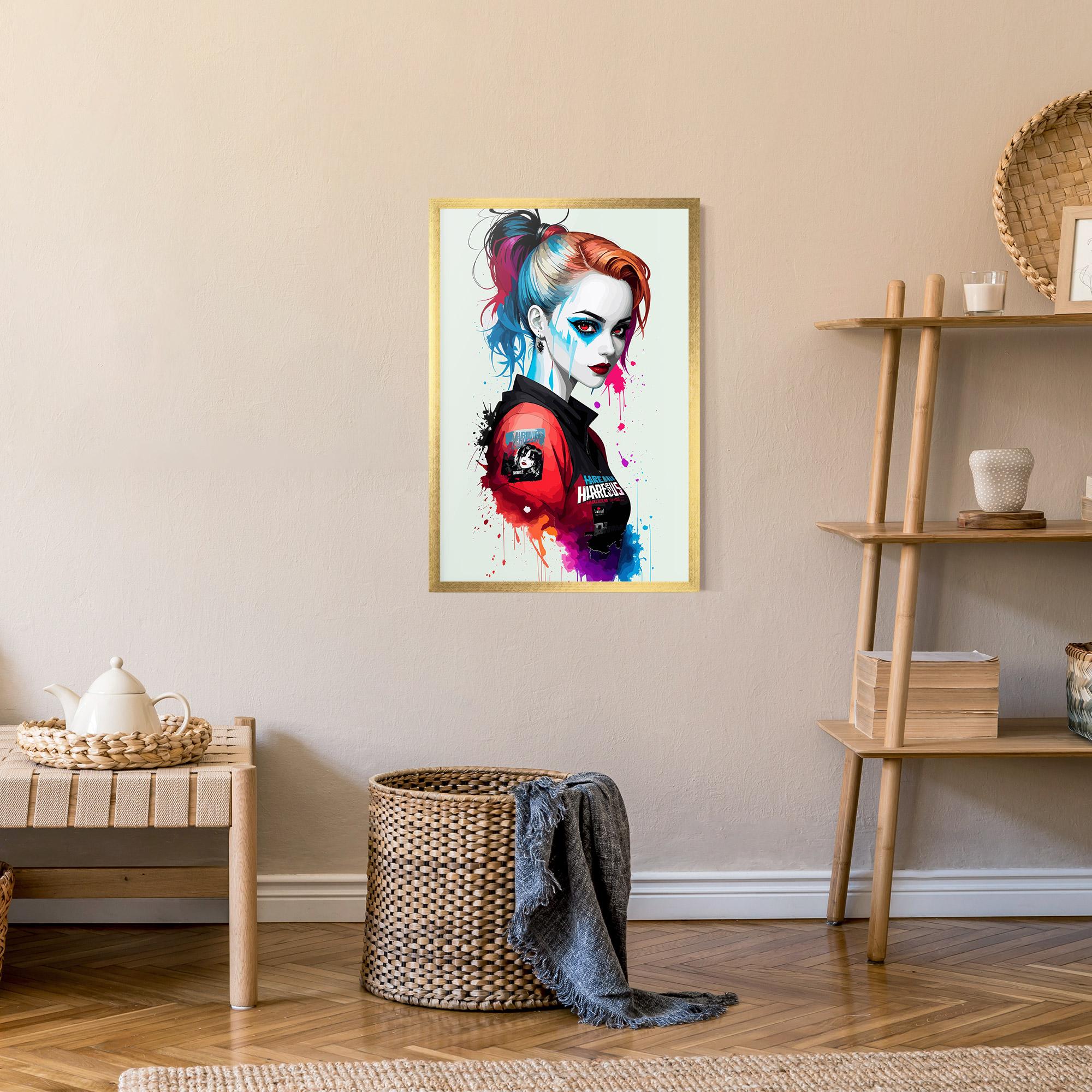 Gerahmte Poster Harley Quin mockup 9