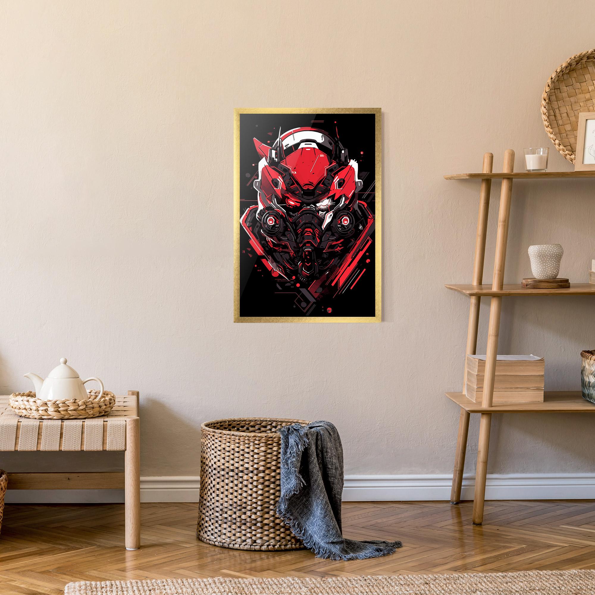 Gerahmte Poster Red Robot Art mockup 9